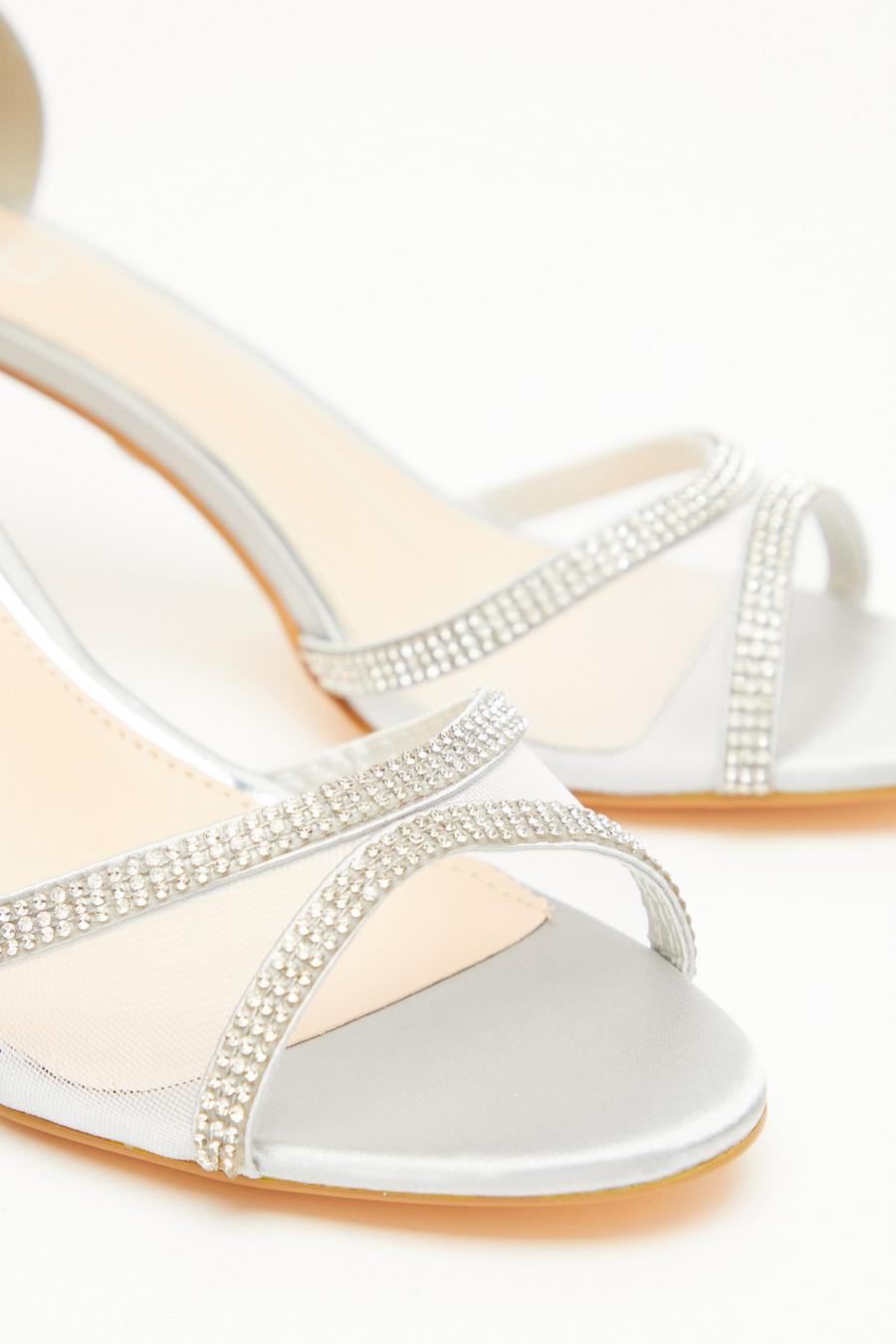 Grey hot sale satin sandals