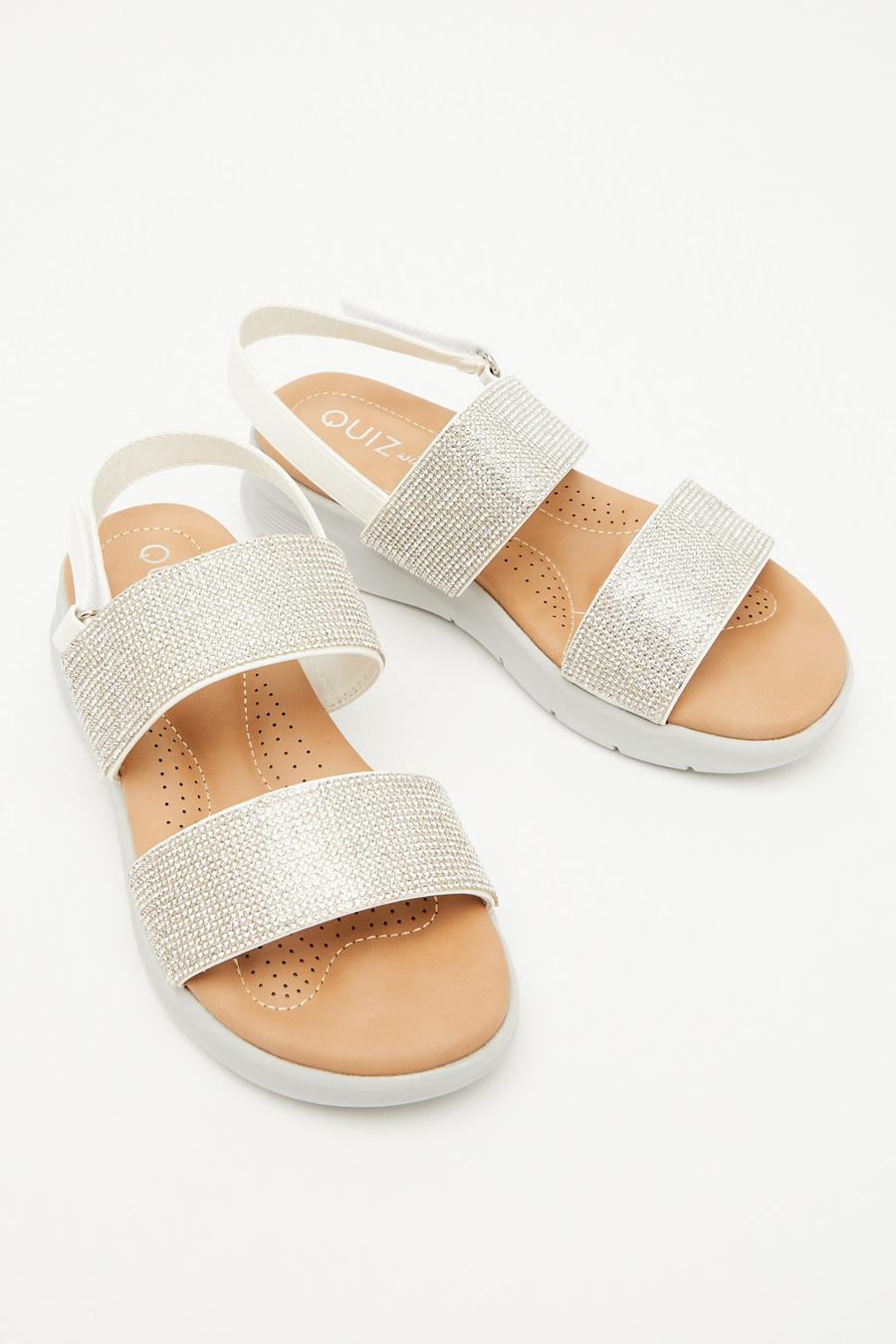 Diamante sandals hot sale wide fit