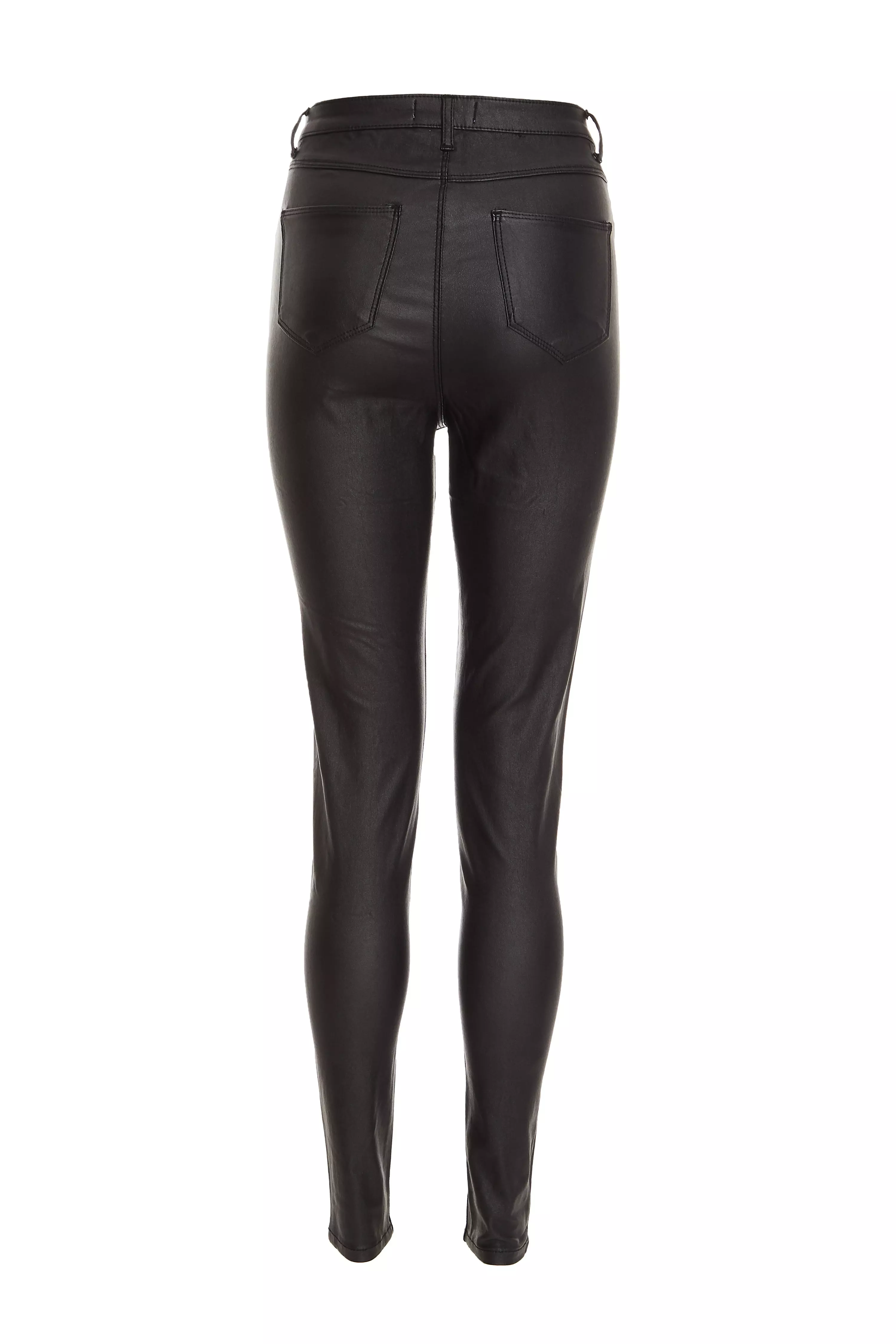 Black Faux Leather Skinny Jeans - QUIZ Clothing