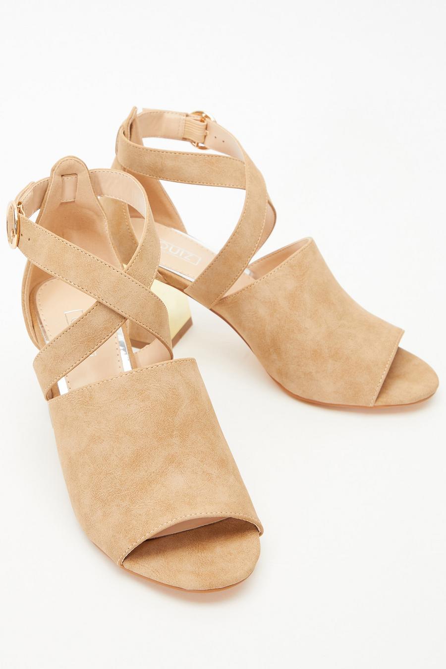 Tan cut outlet out ankle boots