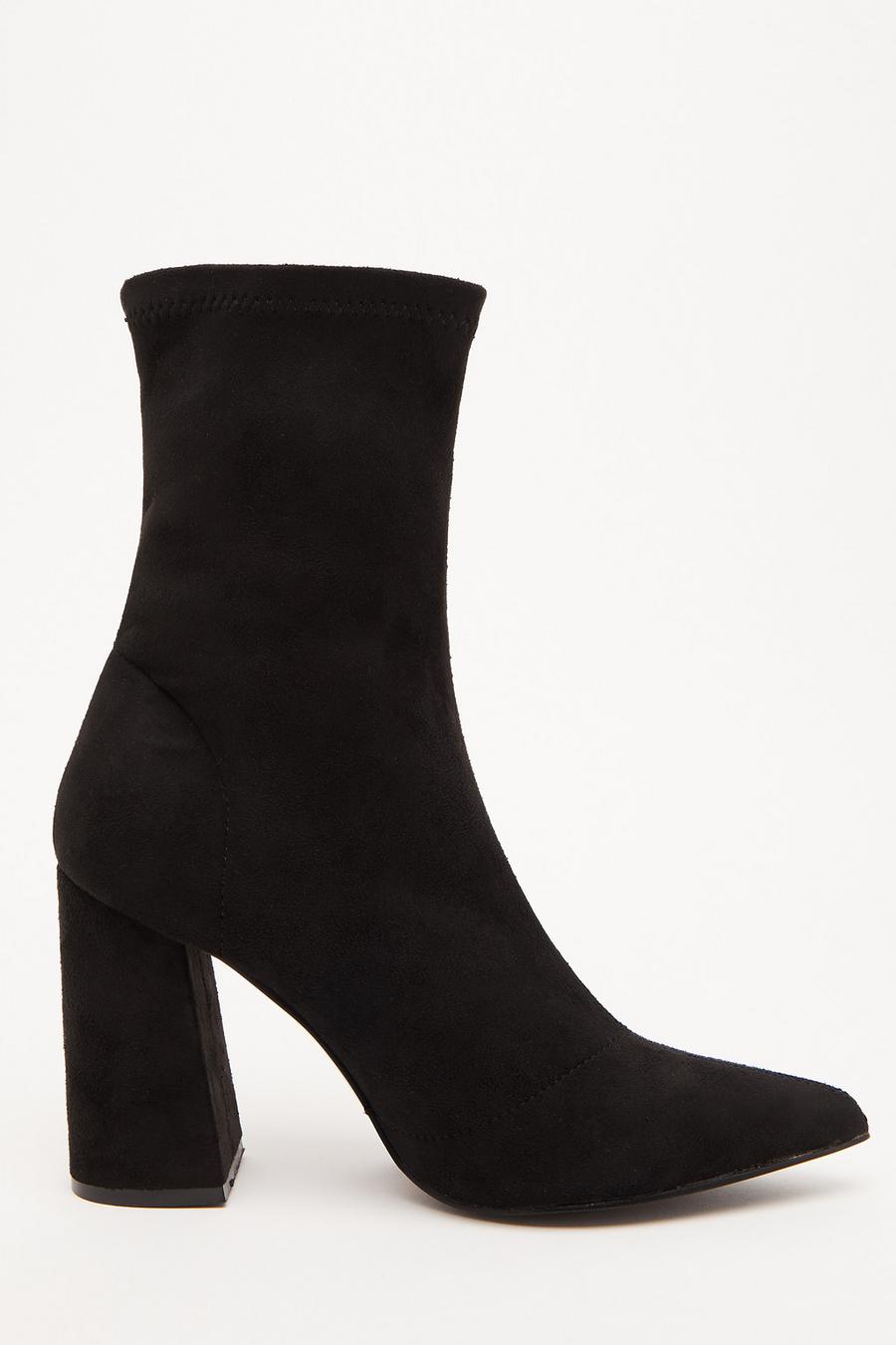 Suede sock booties sales