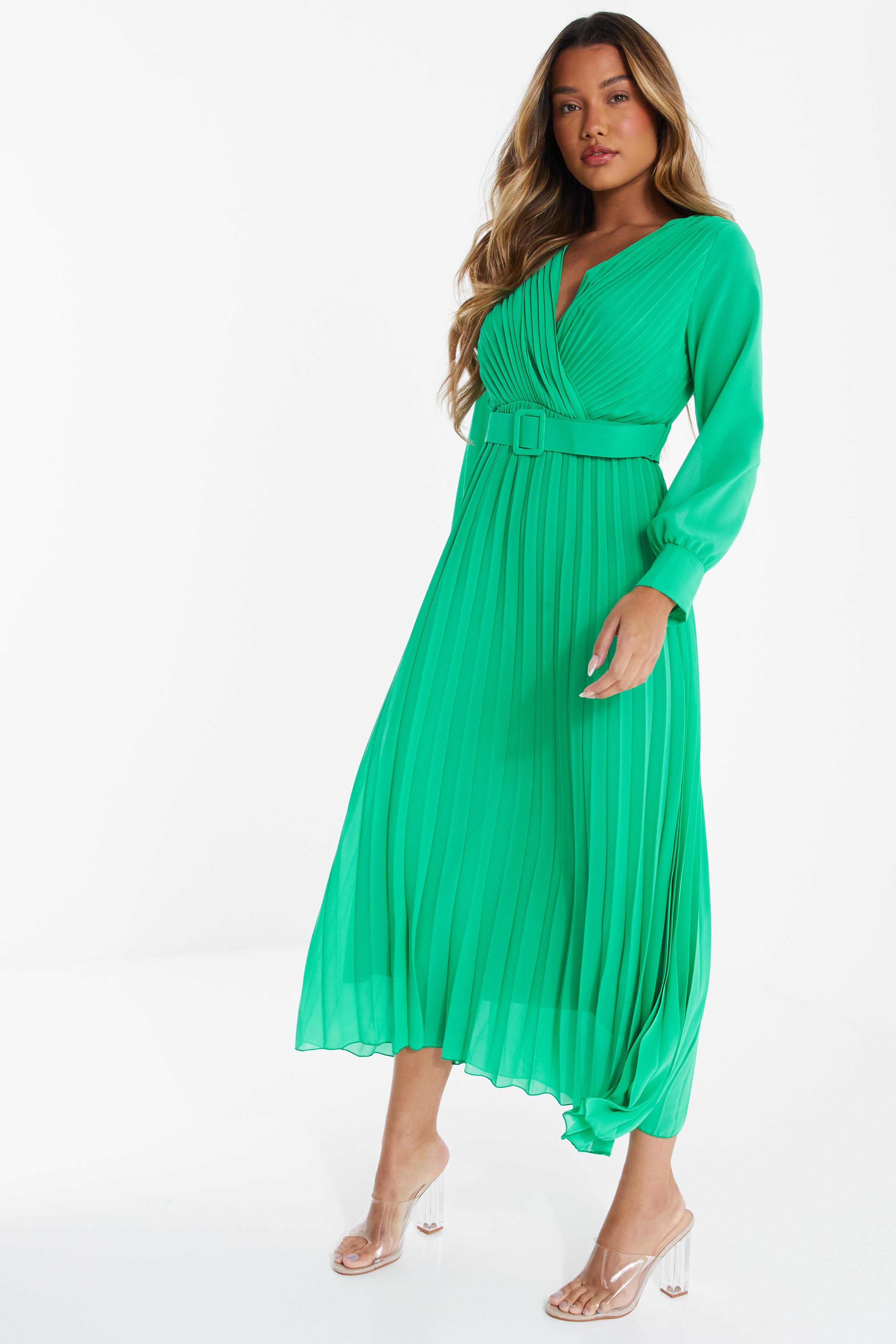 Green pleated 2025 skirt quiz