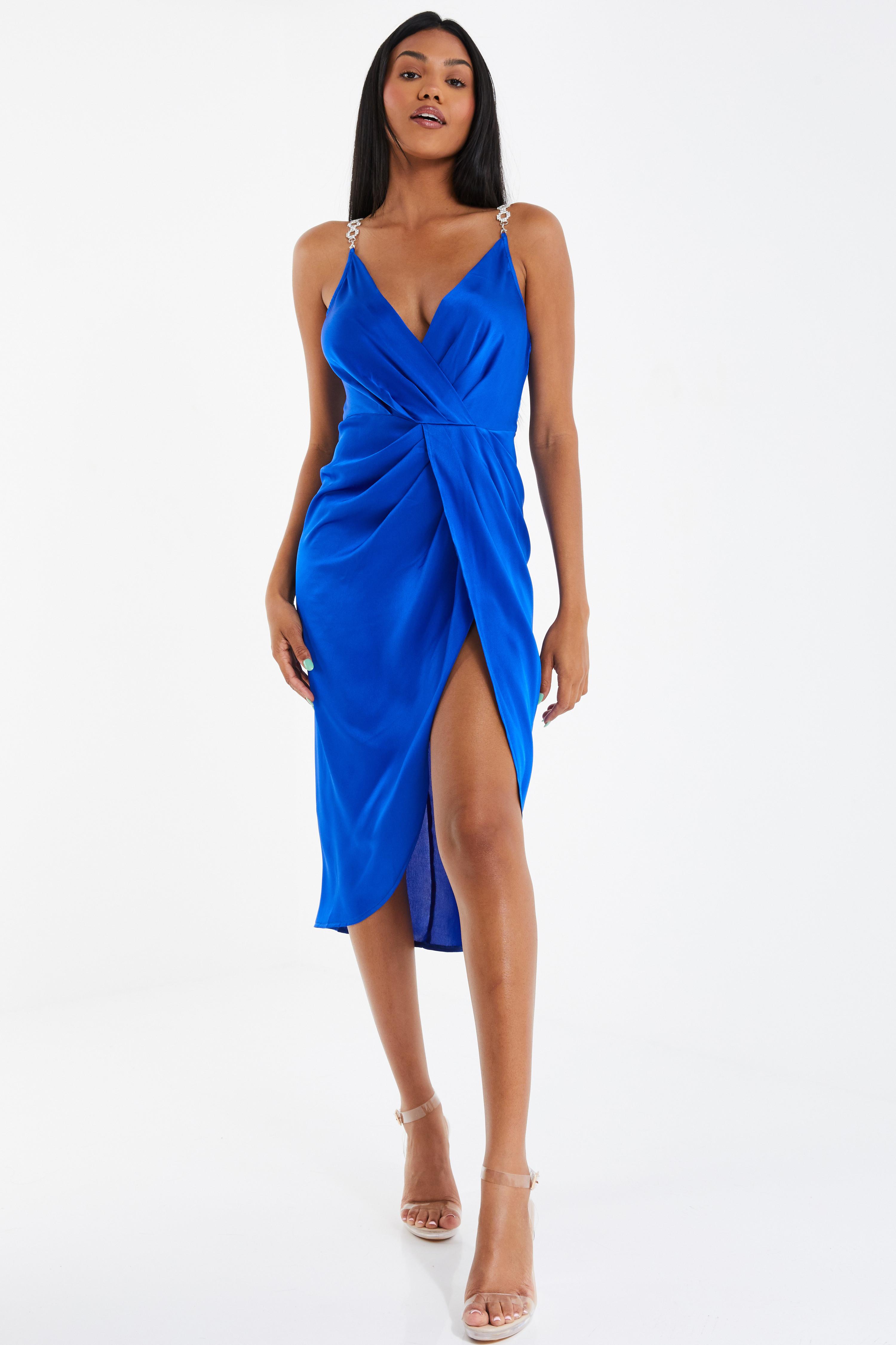 Royal blue clearance dress high low