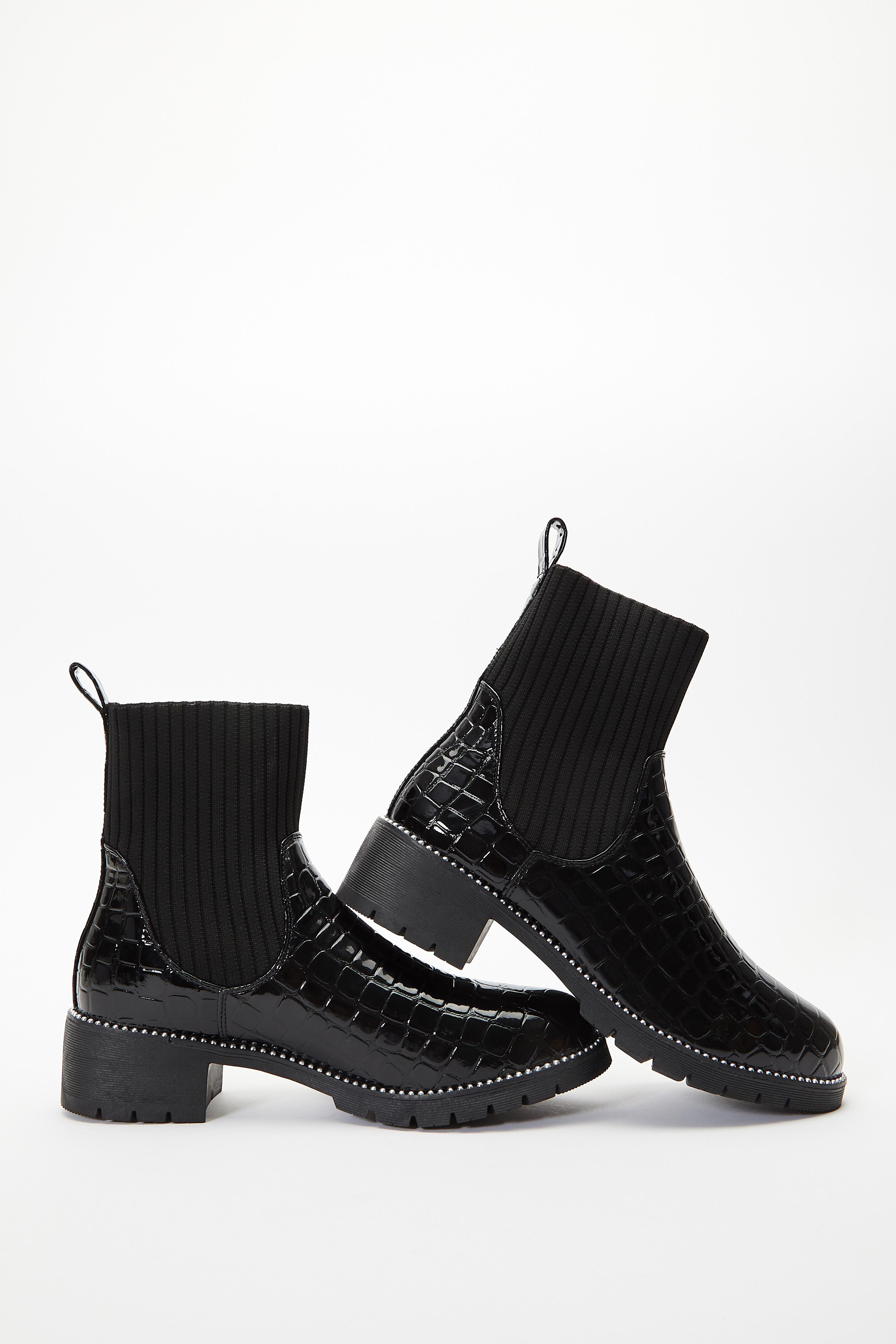 Black sock ankle boots uk hot sale