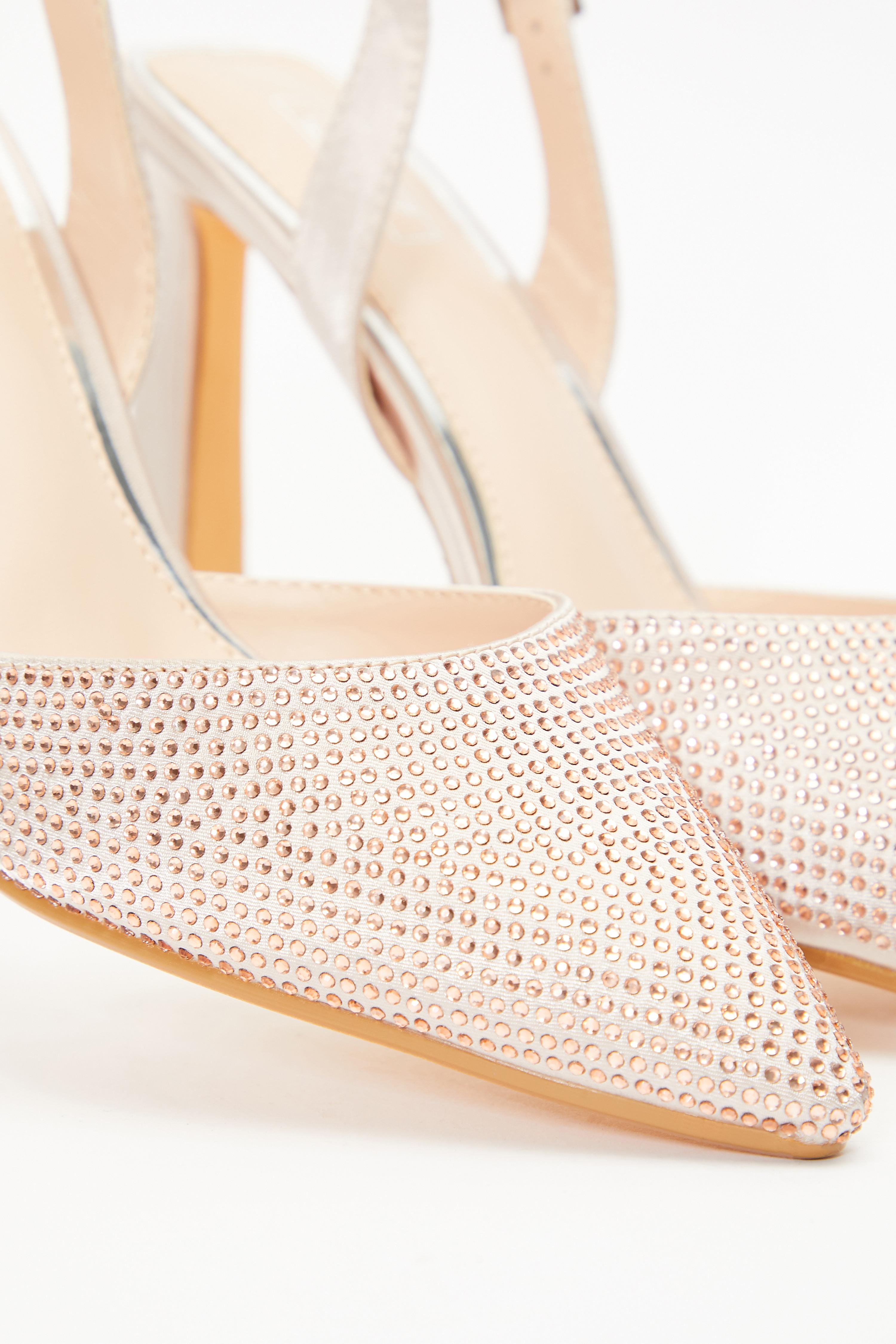 Buy Coast Tess Diamante Court Shoes In Rose Gold