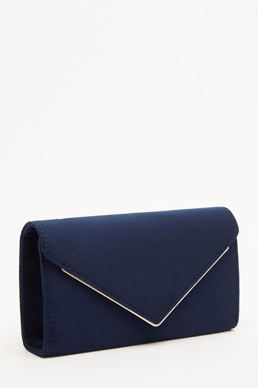 Navy Le Cœur velvet clutch bag, ALAÏA