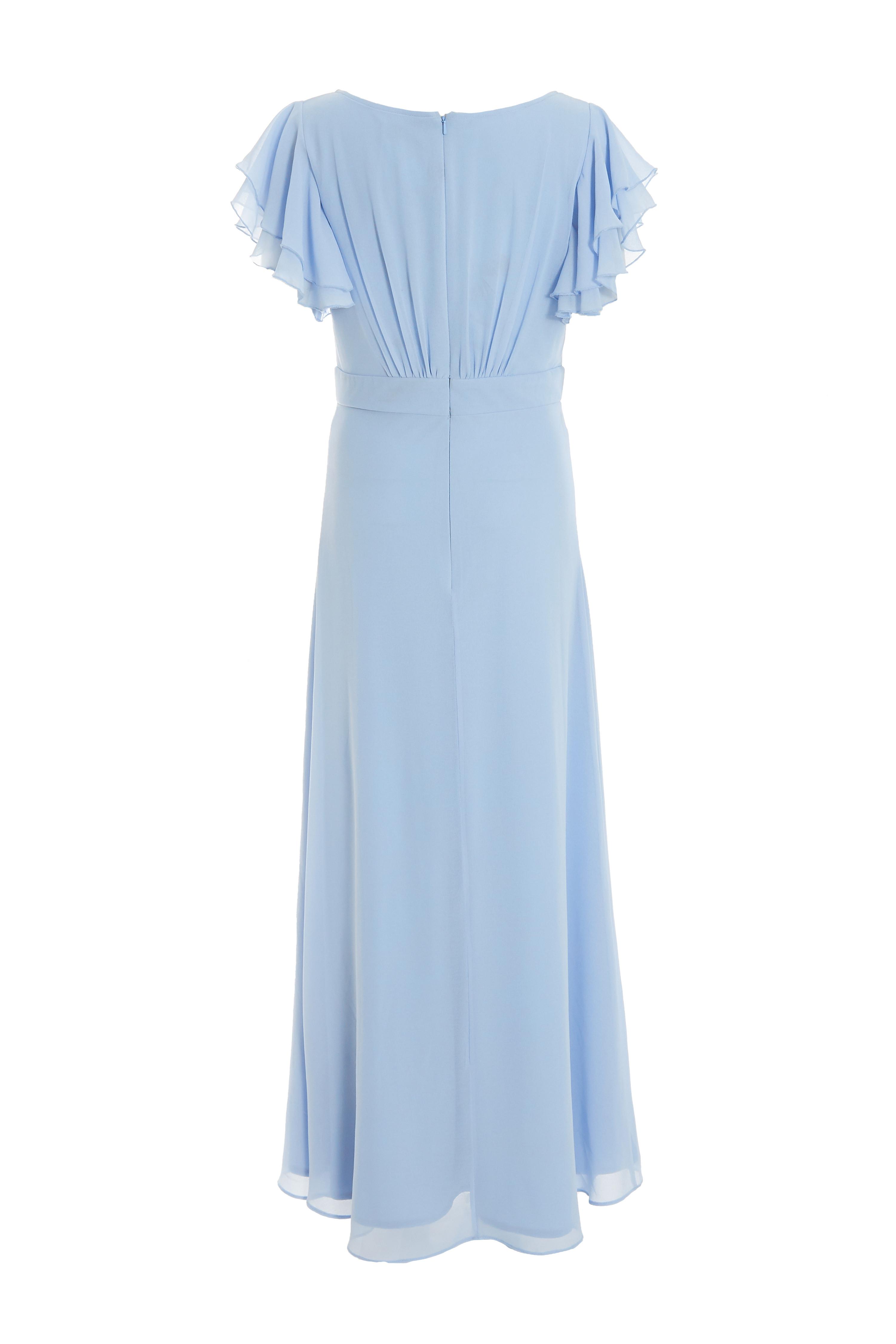 Baby blue clearance chiffon maxi dress