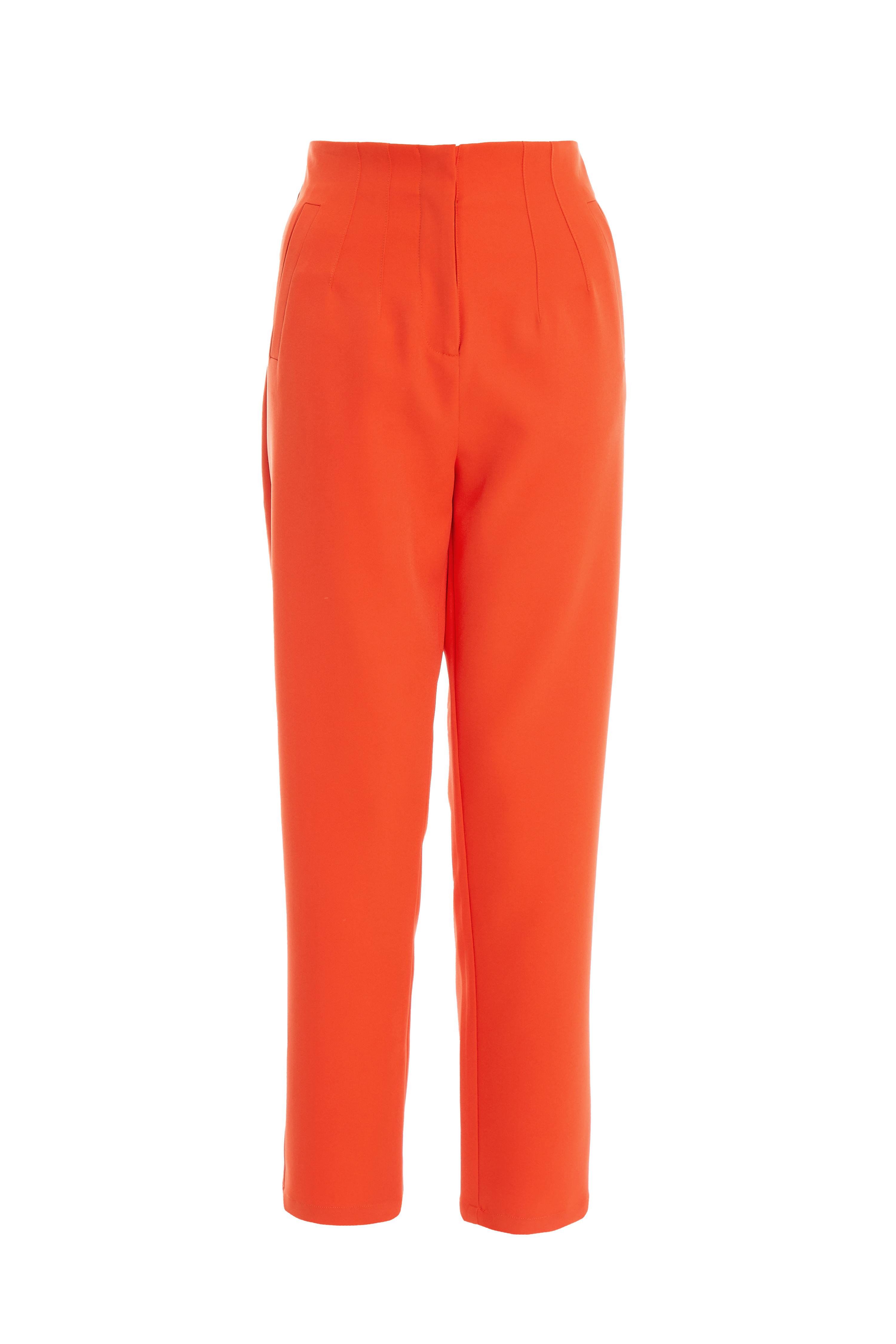 Tailored Orange Skinny Trousers Nathalia – Ella Official UK