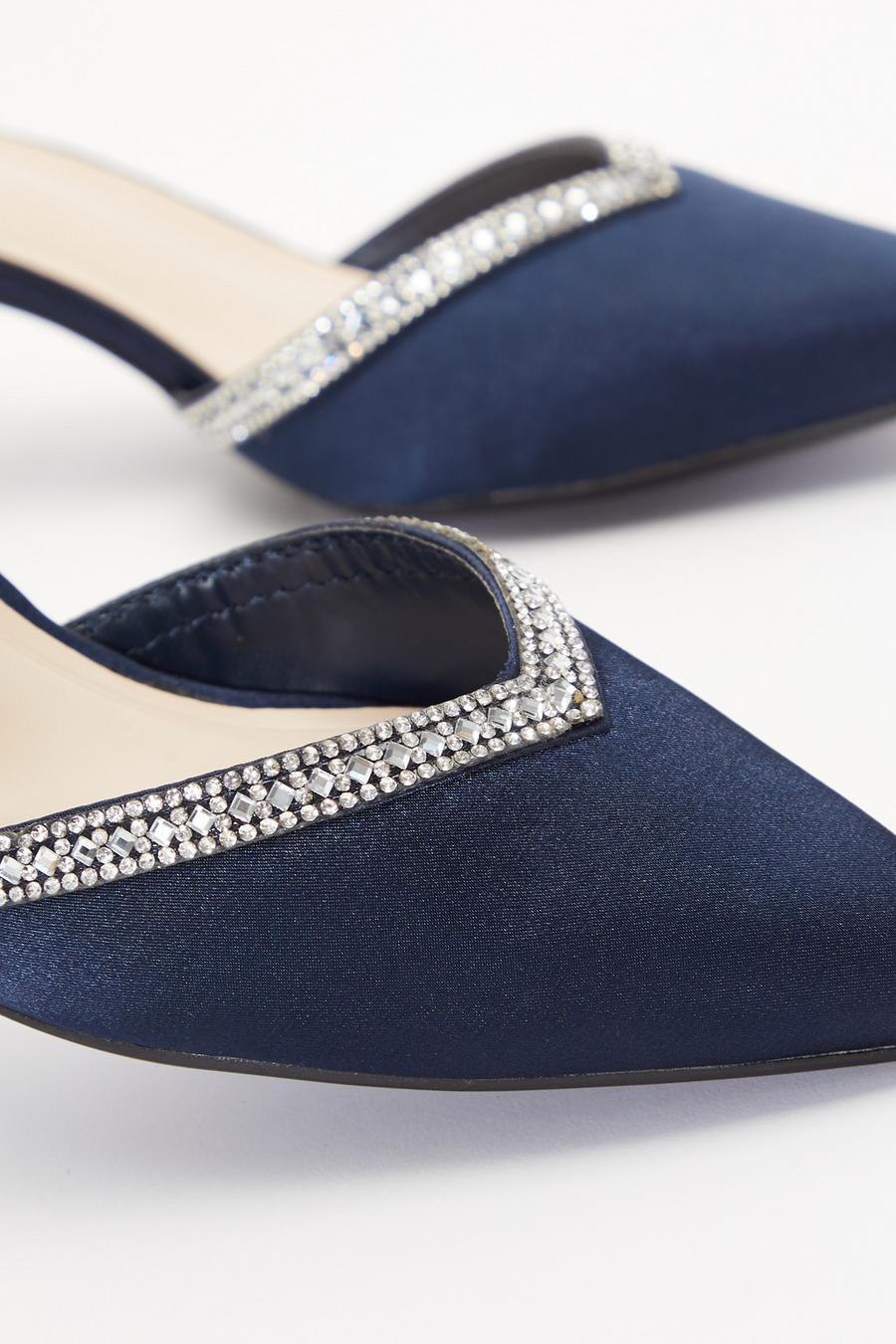 Quiz blue diamante shoes sale