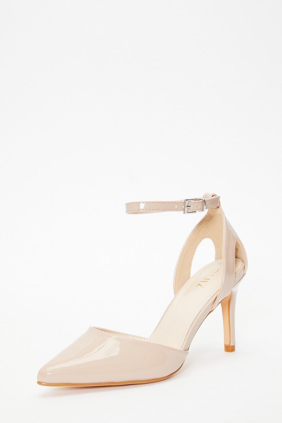 Nude court shoes hot sale kitten heel