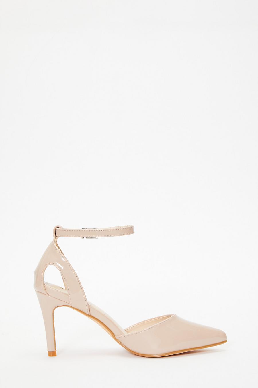 Nude patent hot sale pointed heels