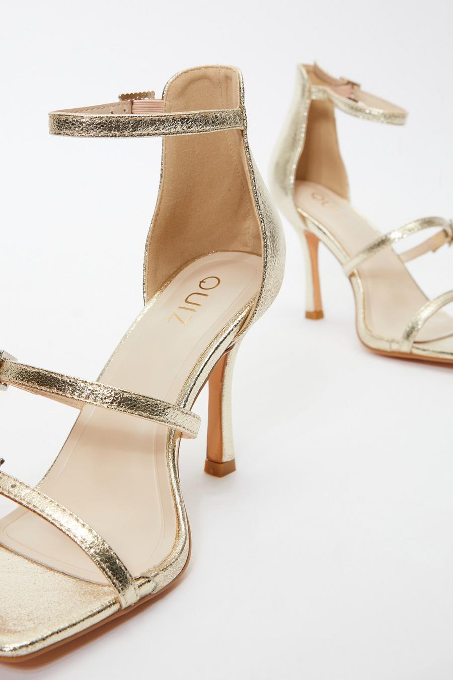 Gold sandals best sale heels uk