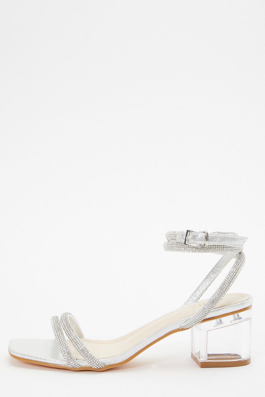 Clear mid heel on sale sandals