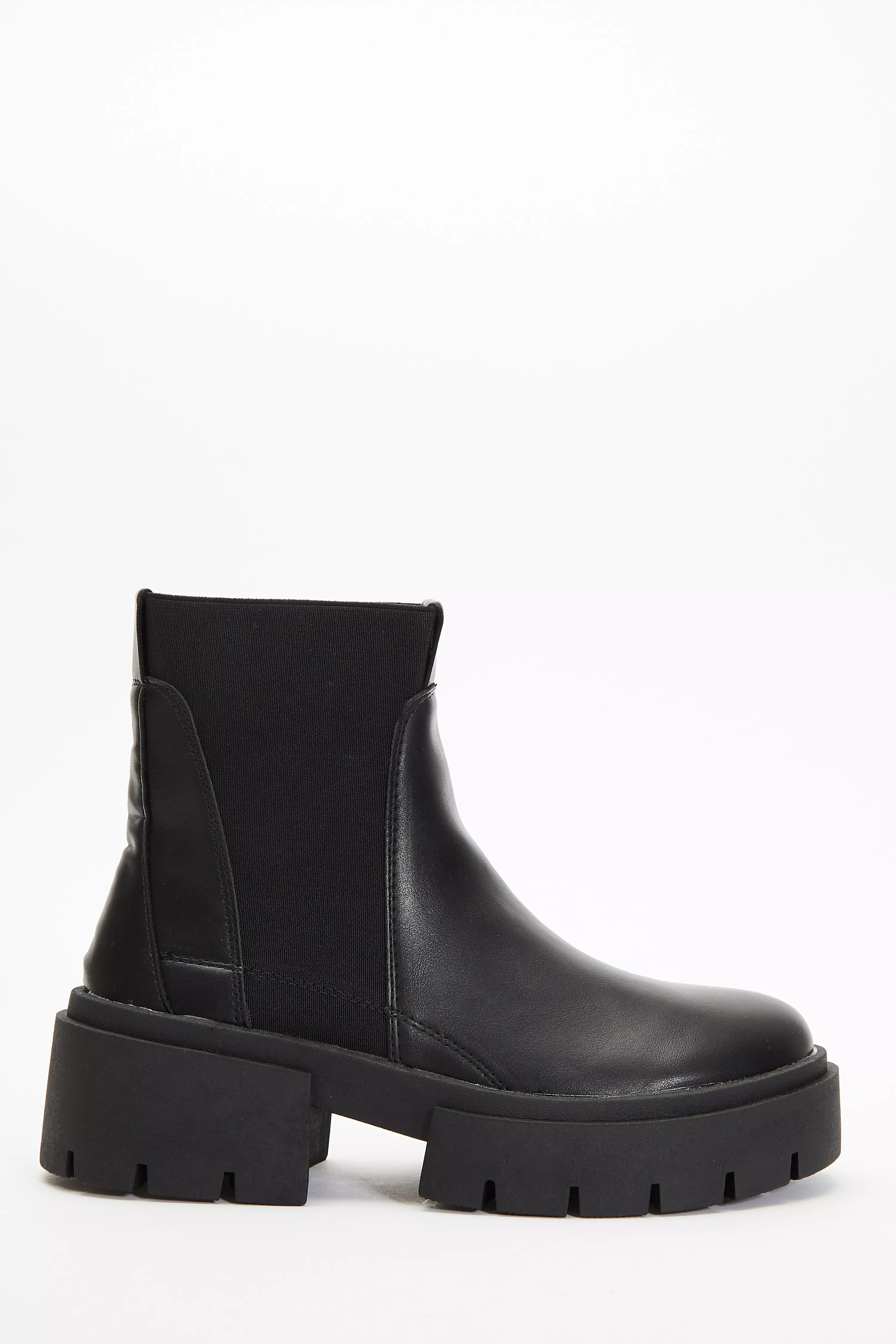 Women's Chunky Boots Black & Chelsea Chunky Boots QUIZ