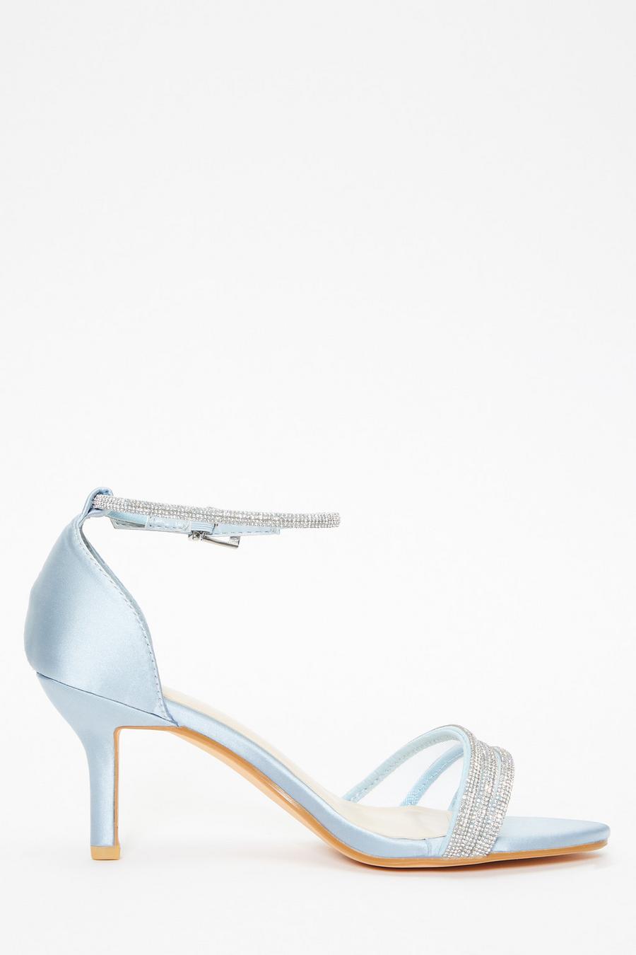 Baby blue hot sale satin heels