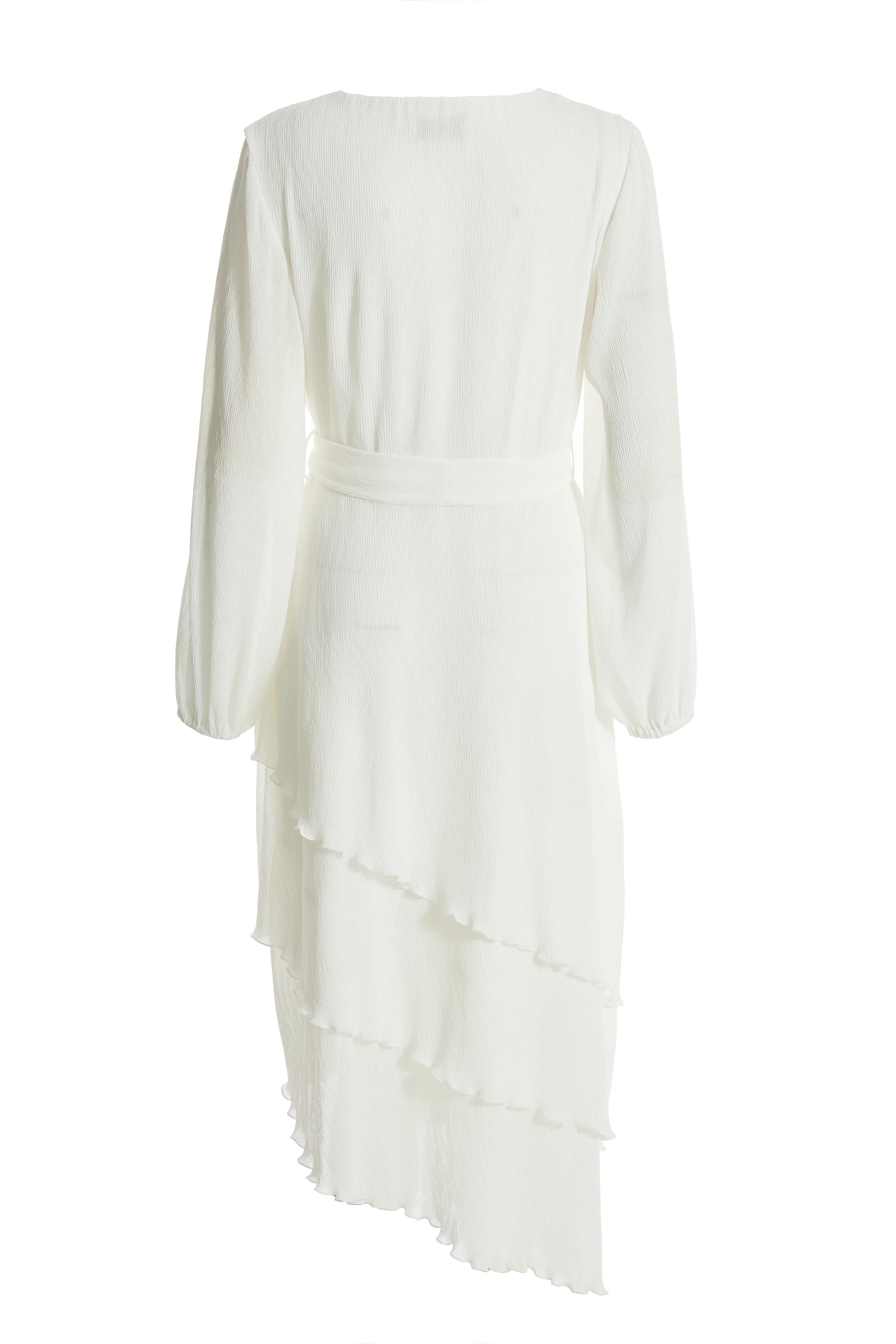 Moncur frill hot sale wrap dress