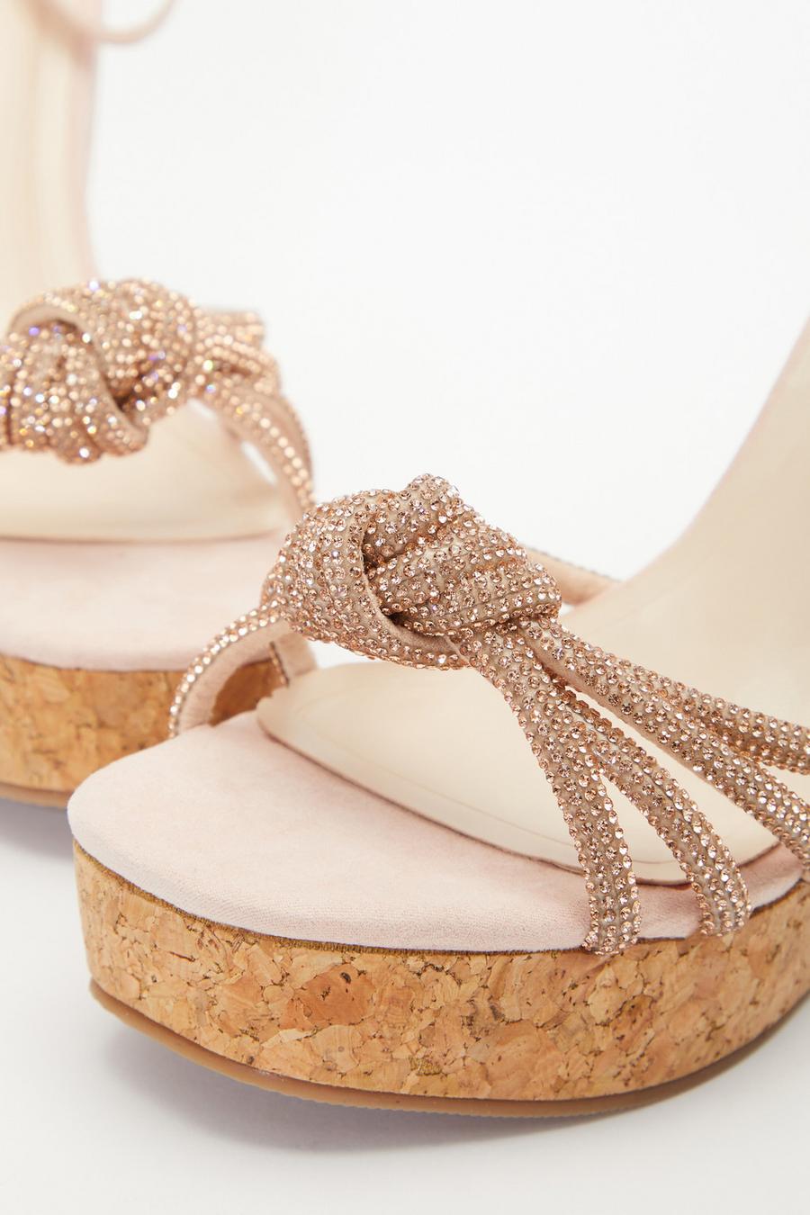 Quiz rose gold on sale wedges