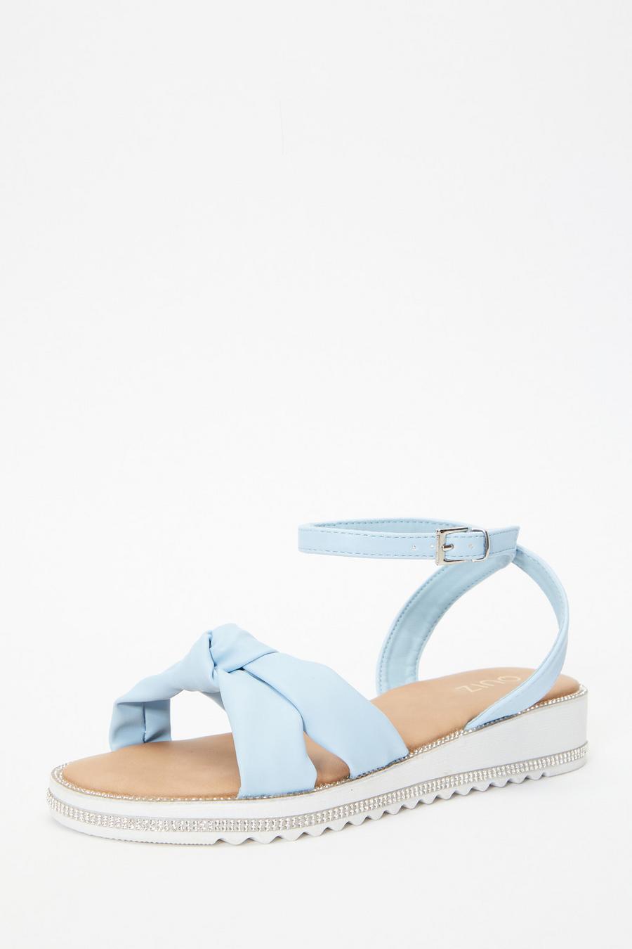 Pale blue flat on sale sandals