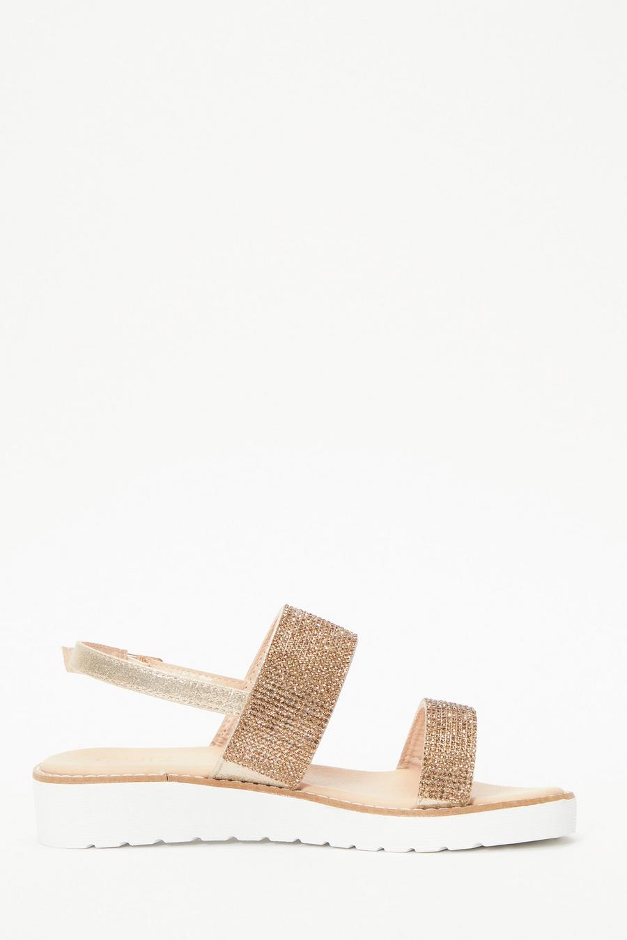 Gold hot sale flatform shoes