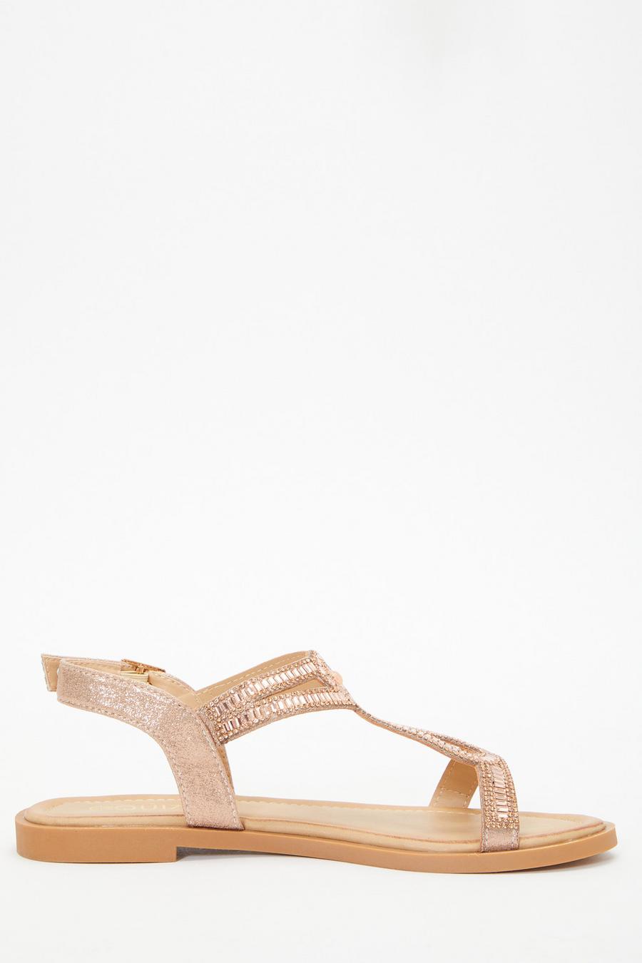 Quiz rose sale gold wedges