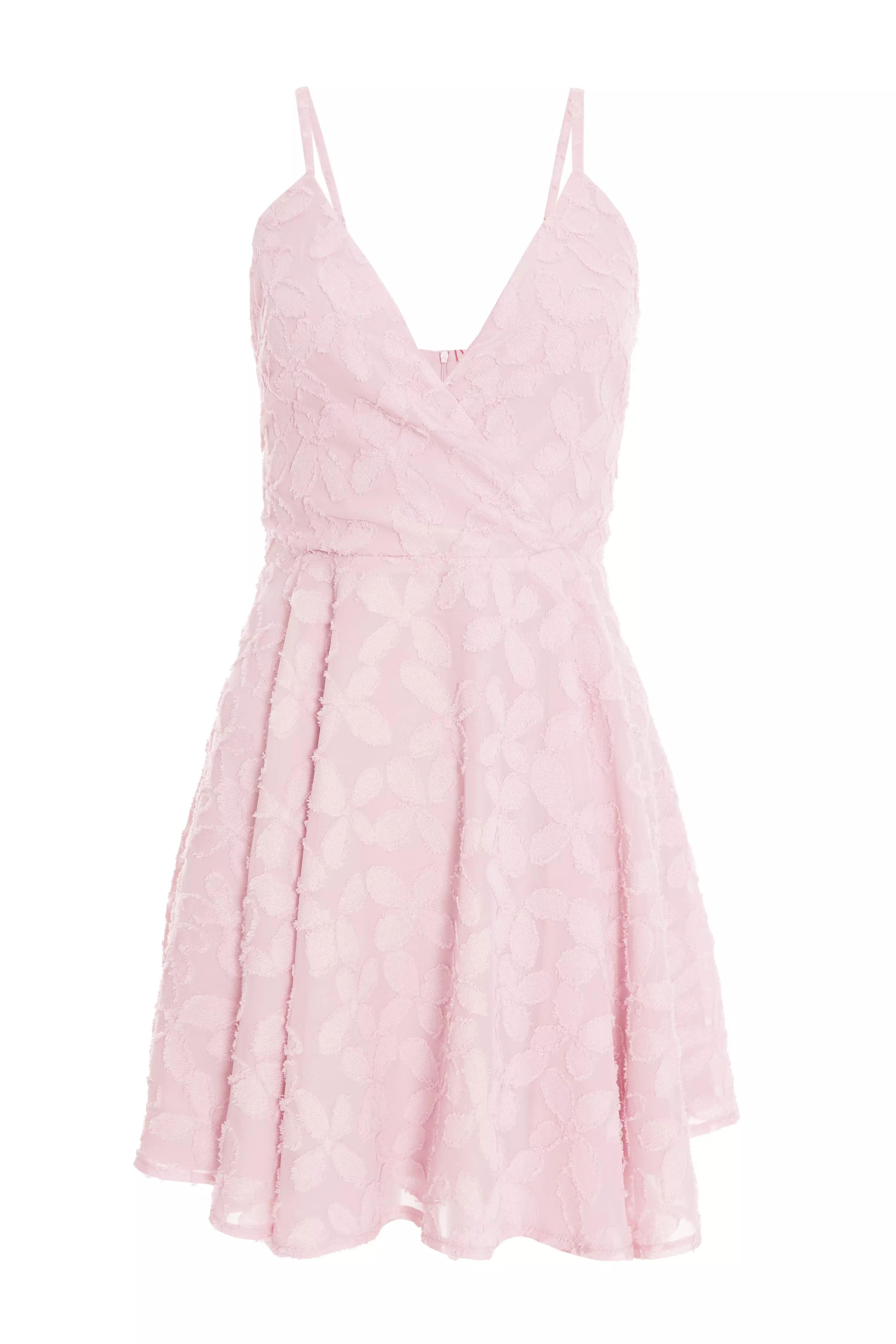 Pink Floral Skater Dress QUIZ Clothing