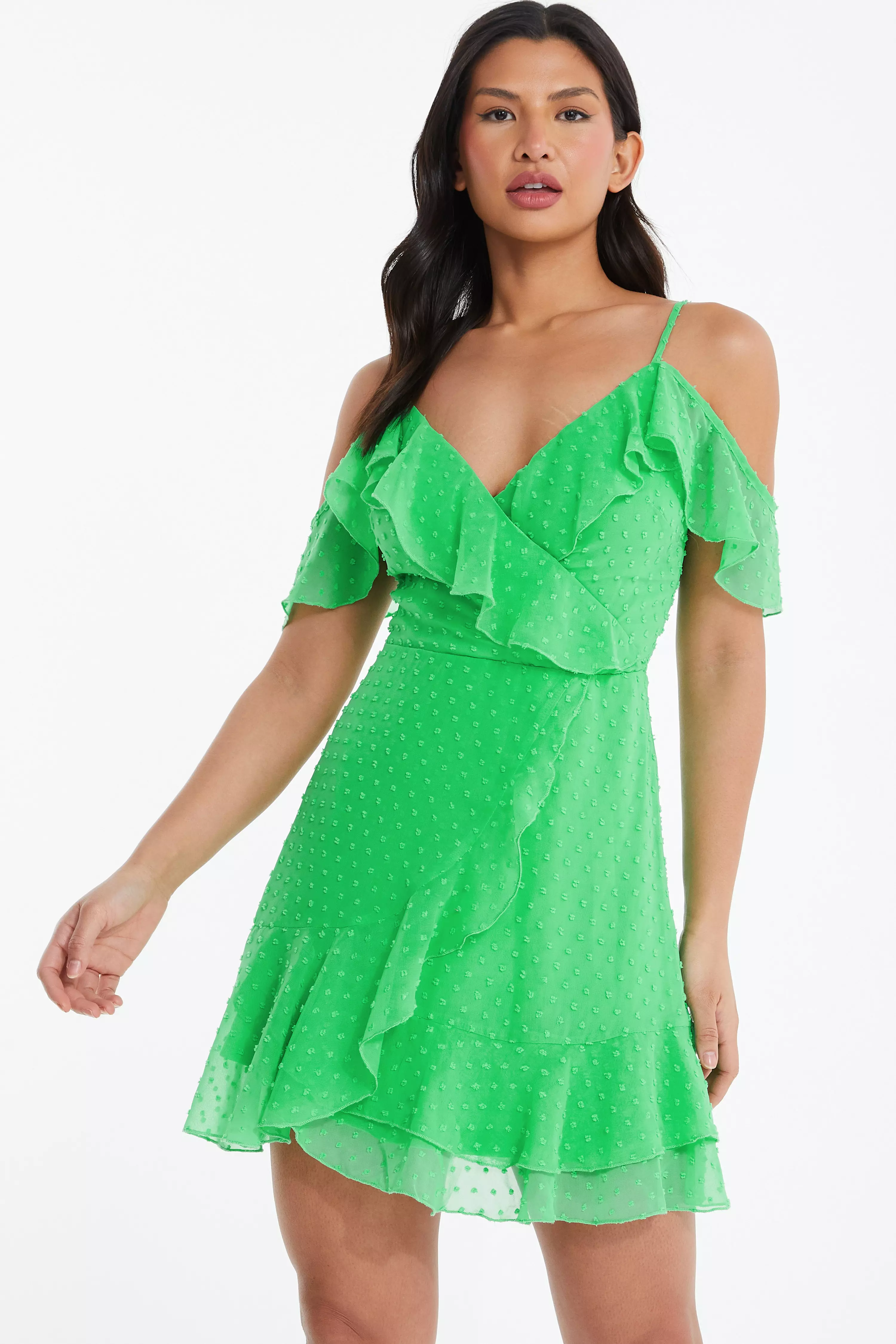 quiz polka dot skater dress