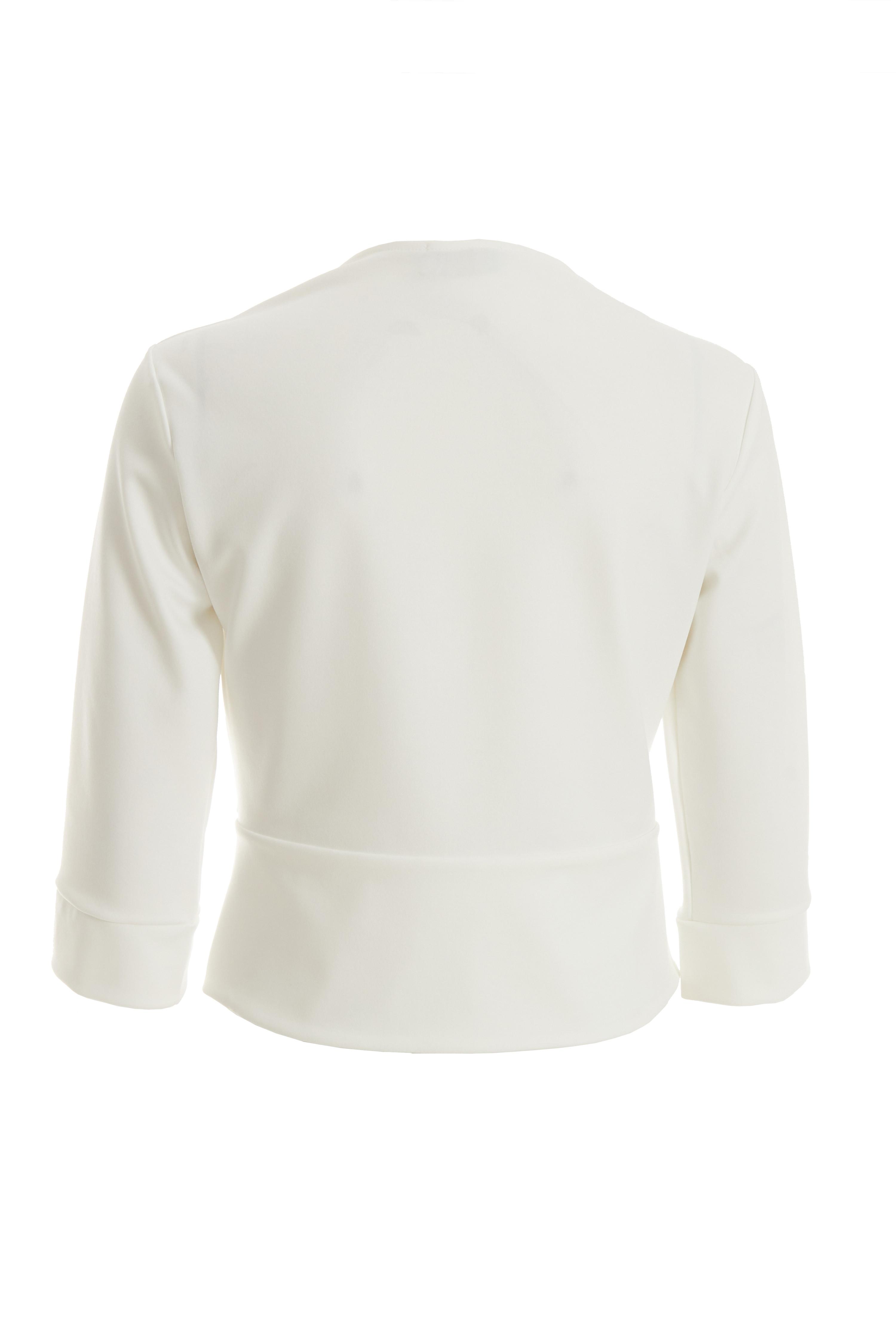 Cream Split Sleeve Crop Jacket<!-- --> - <!-- -->QUIZ Clothing