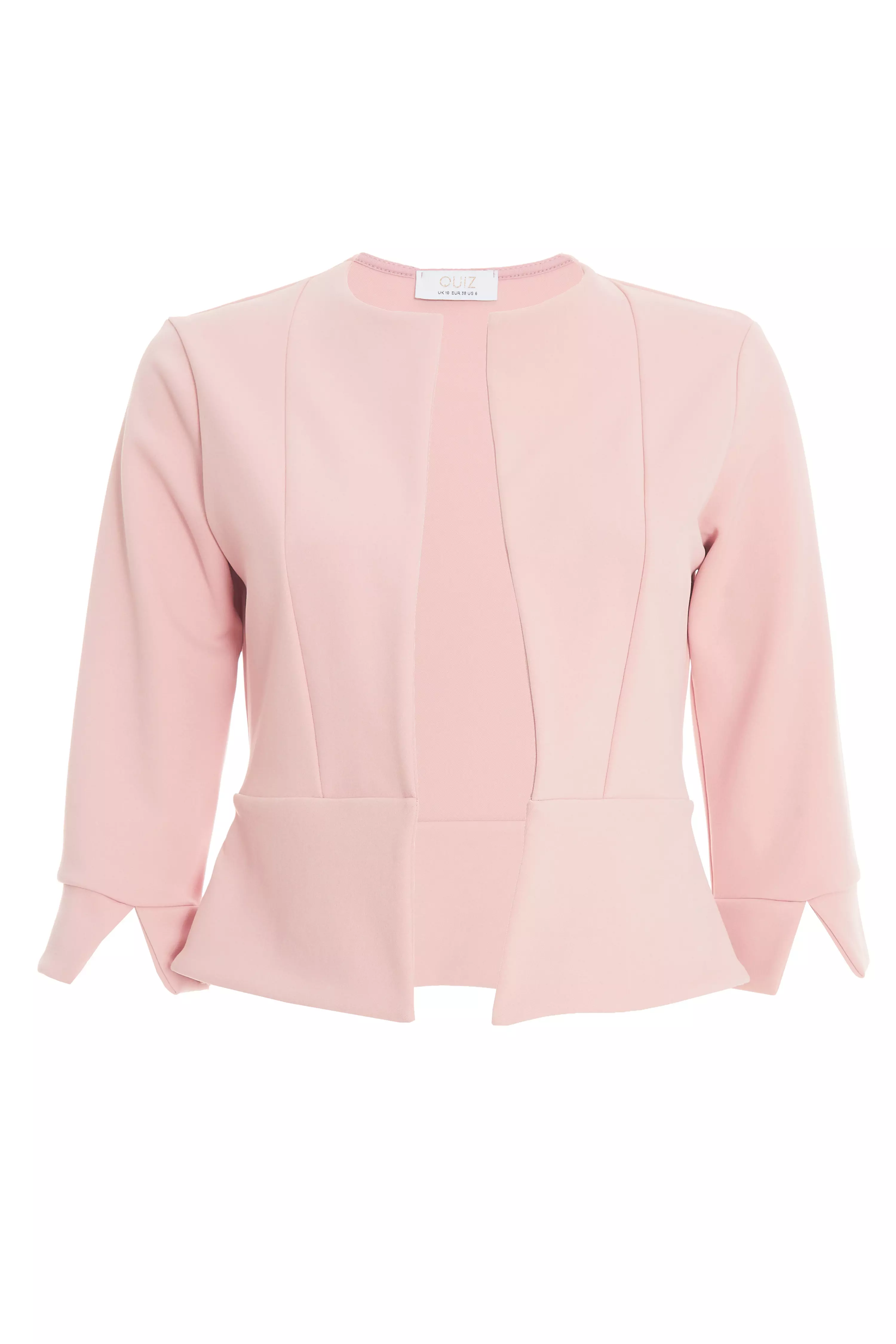 Pink Split Sleeve Crop Jacket - QUIZ Clothing
