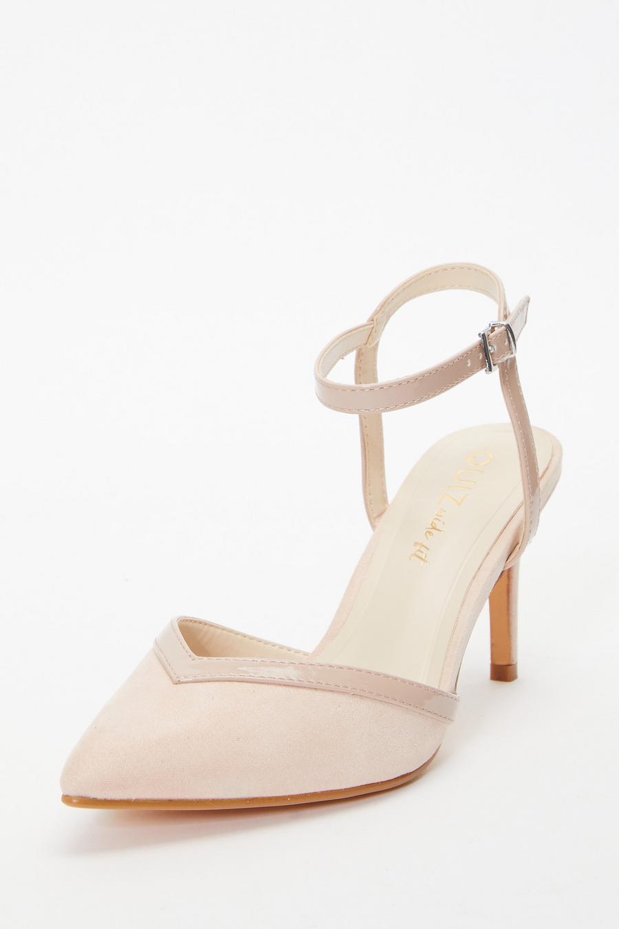 Nude mid heel on sale court