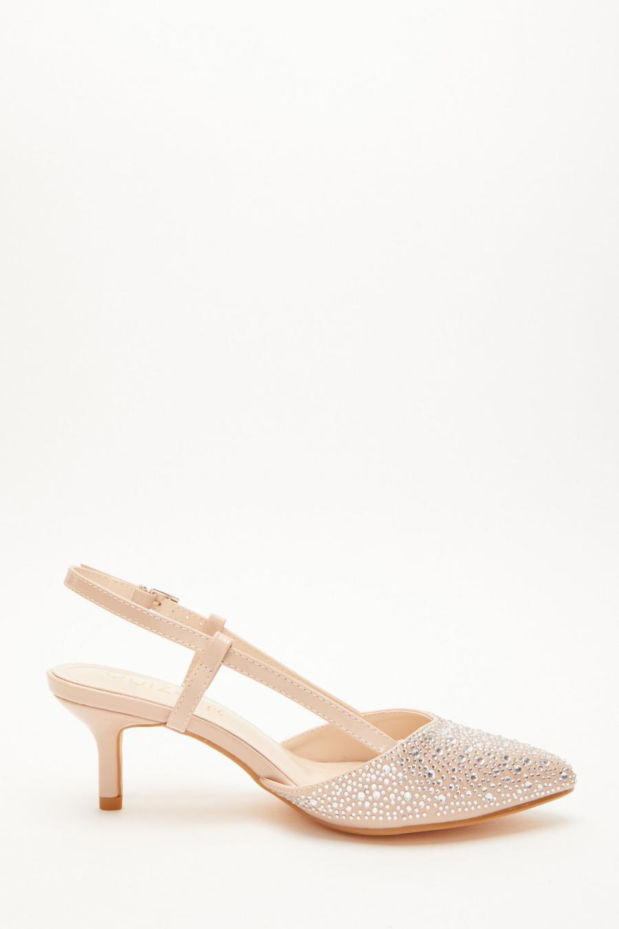 Nude clearance diamante shoes