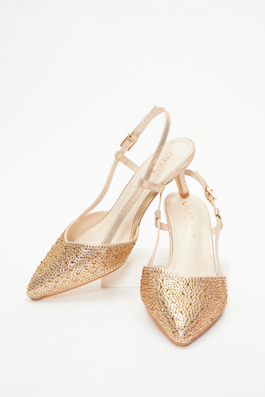 Wide fit gold discount heels