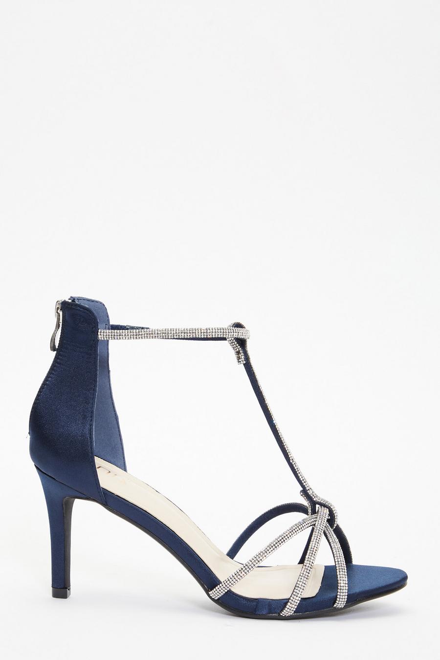 Navy barely there sandals hot sale