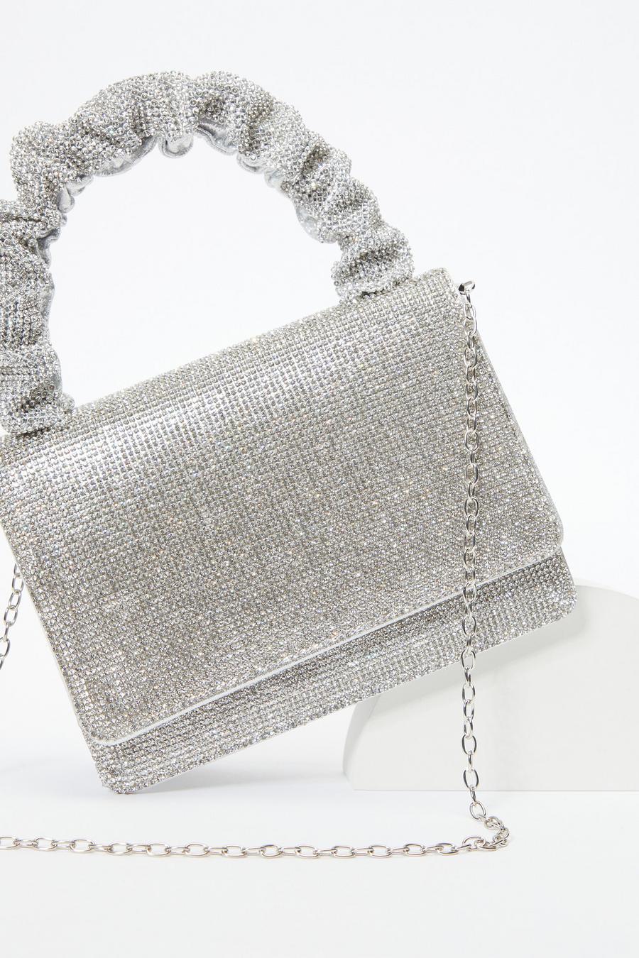 Quiz silver clutch bag new arrivals