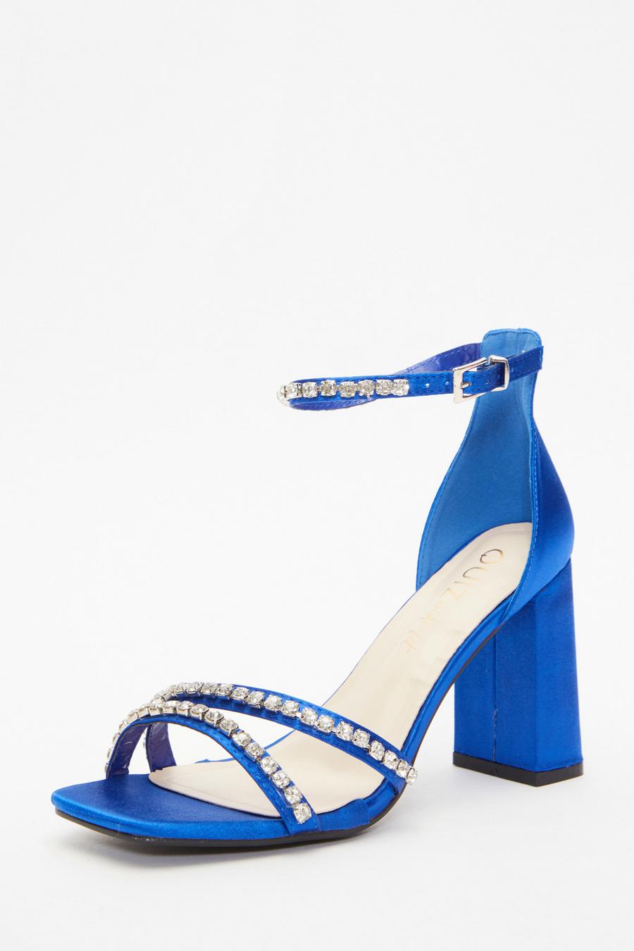 Blue heels wide on sale fit