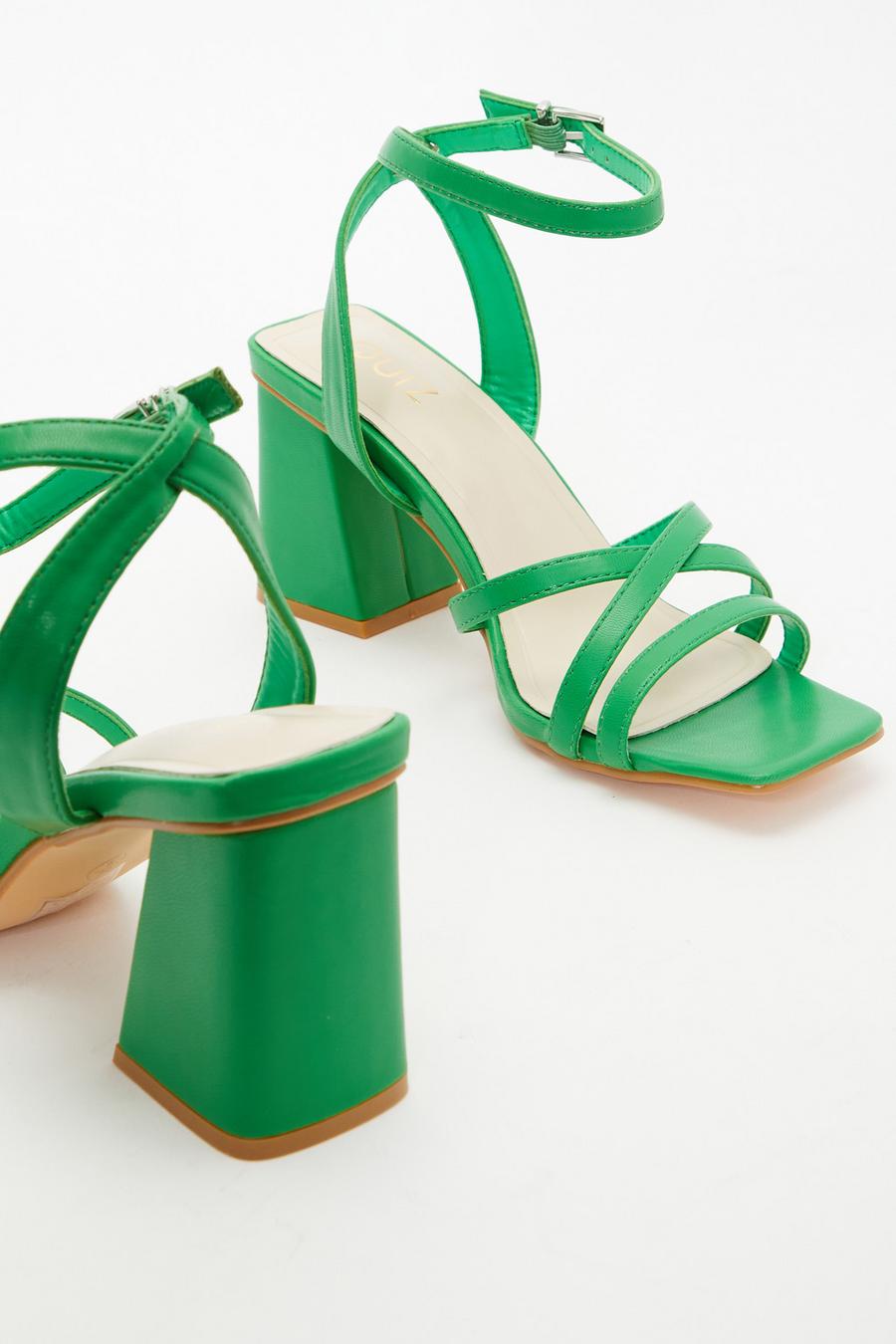 Green sales cross heels