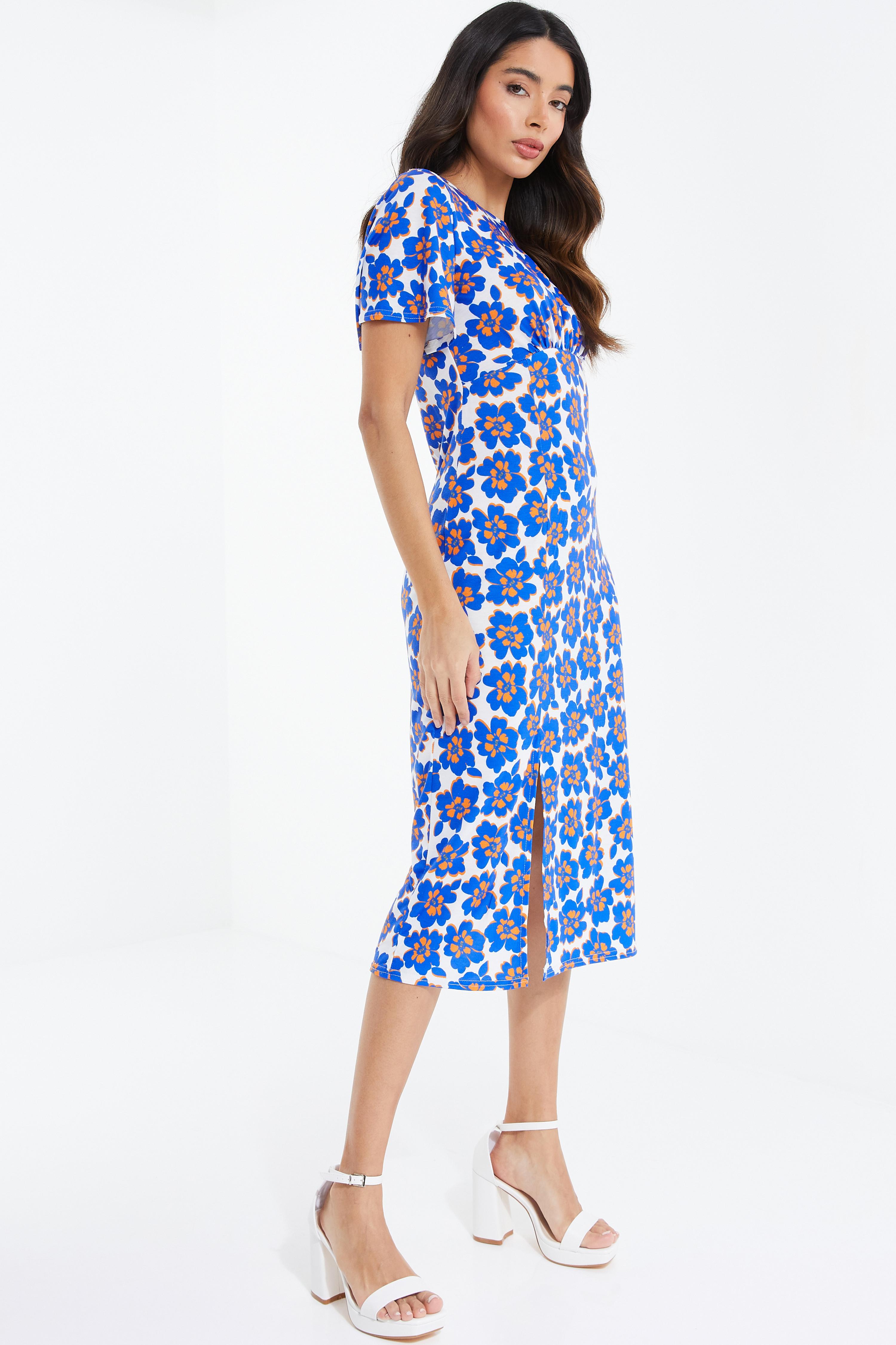 Blue floral outlet dress quiz