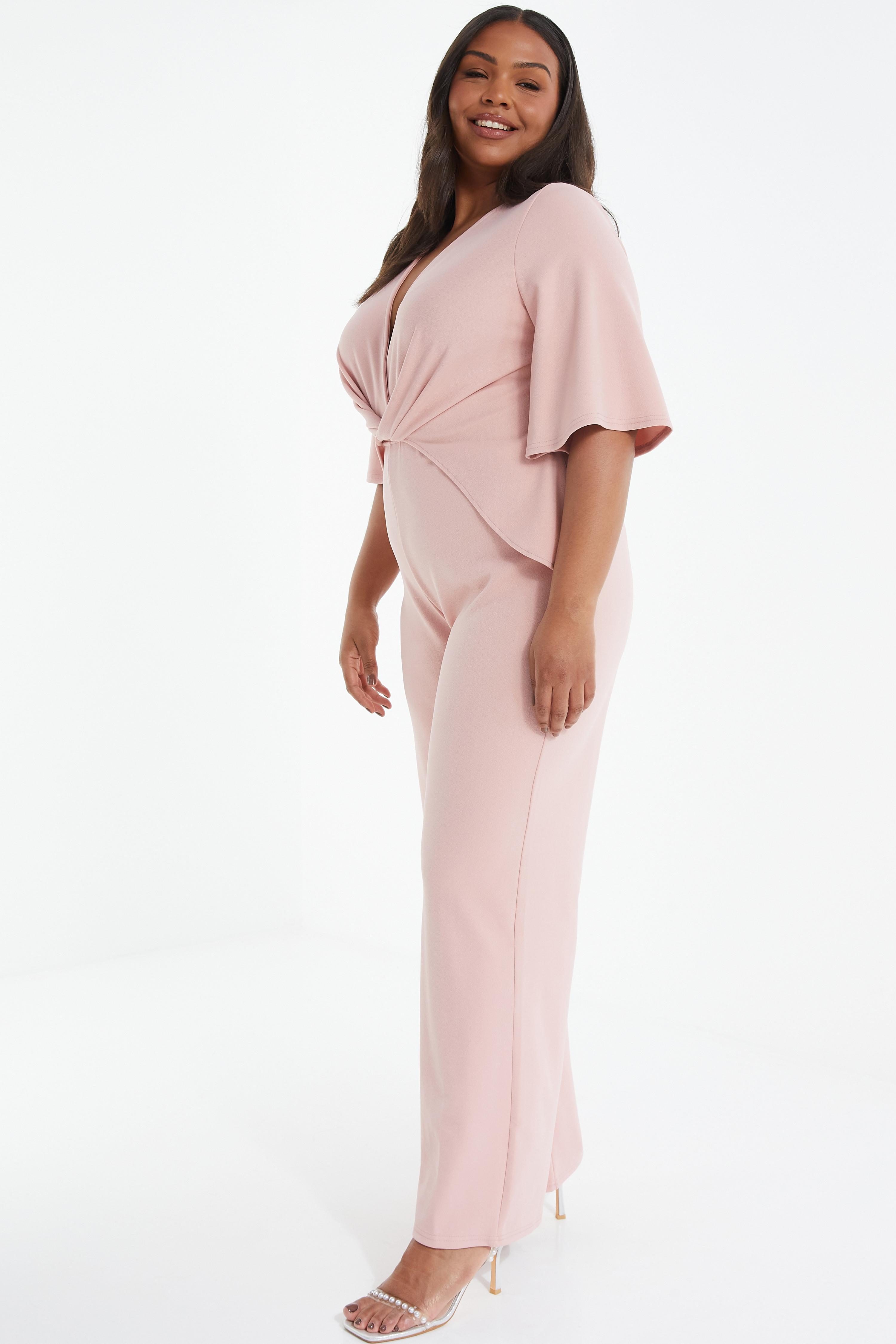 Curve Pink Twist Palazzo Jumpsuit