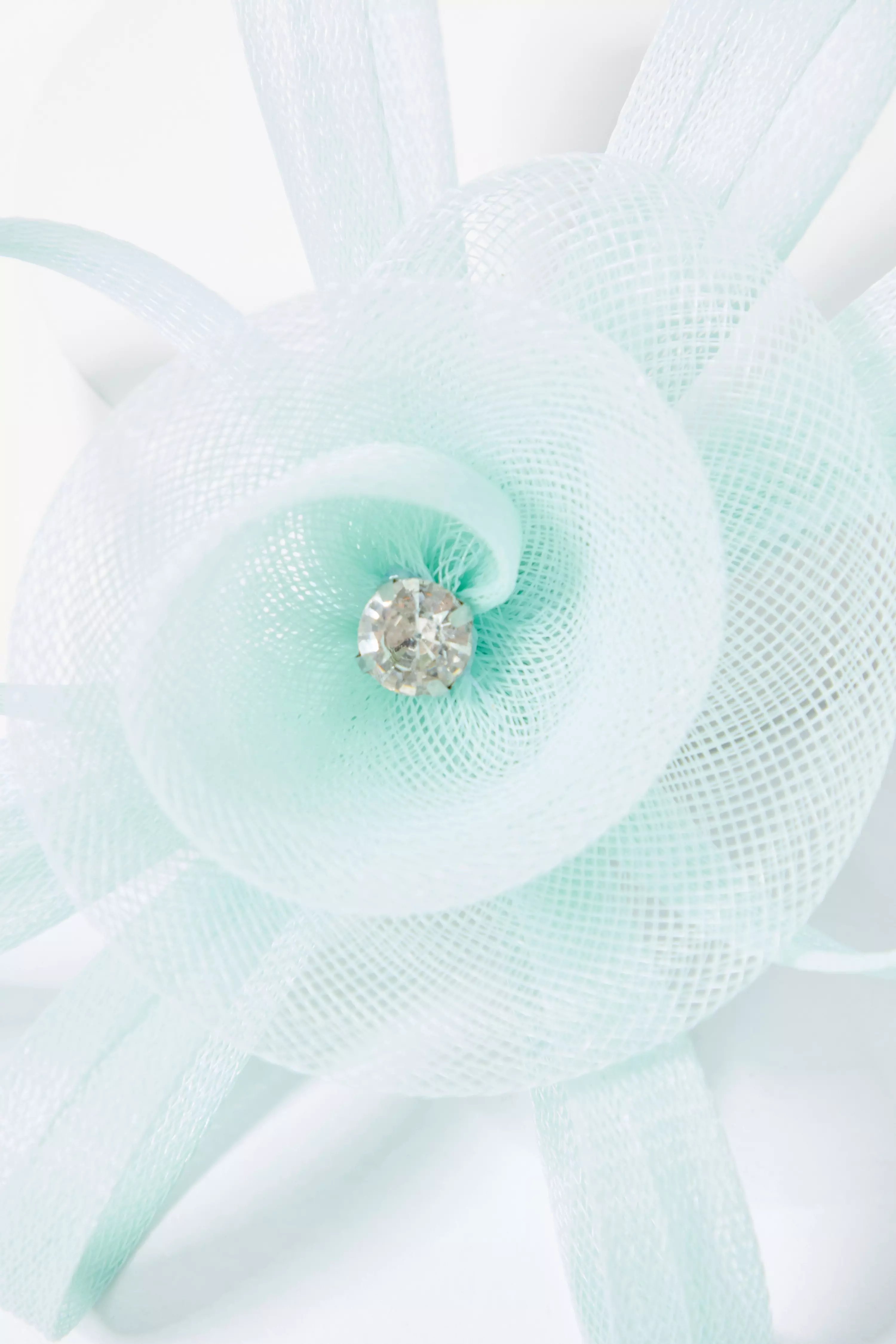 Aqua Blue Loop Flower Fascinator QUIZ Clothing