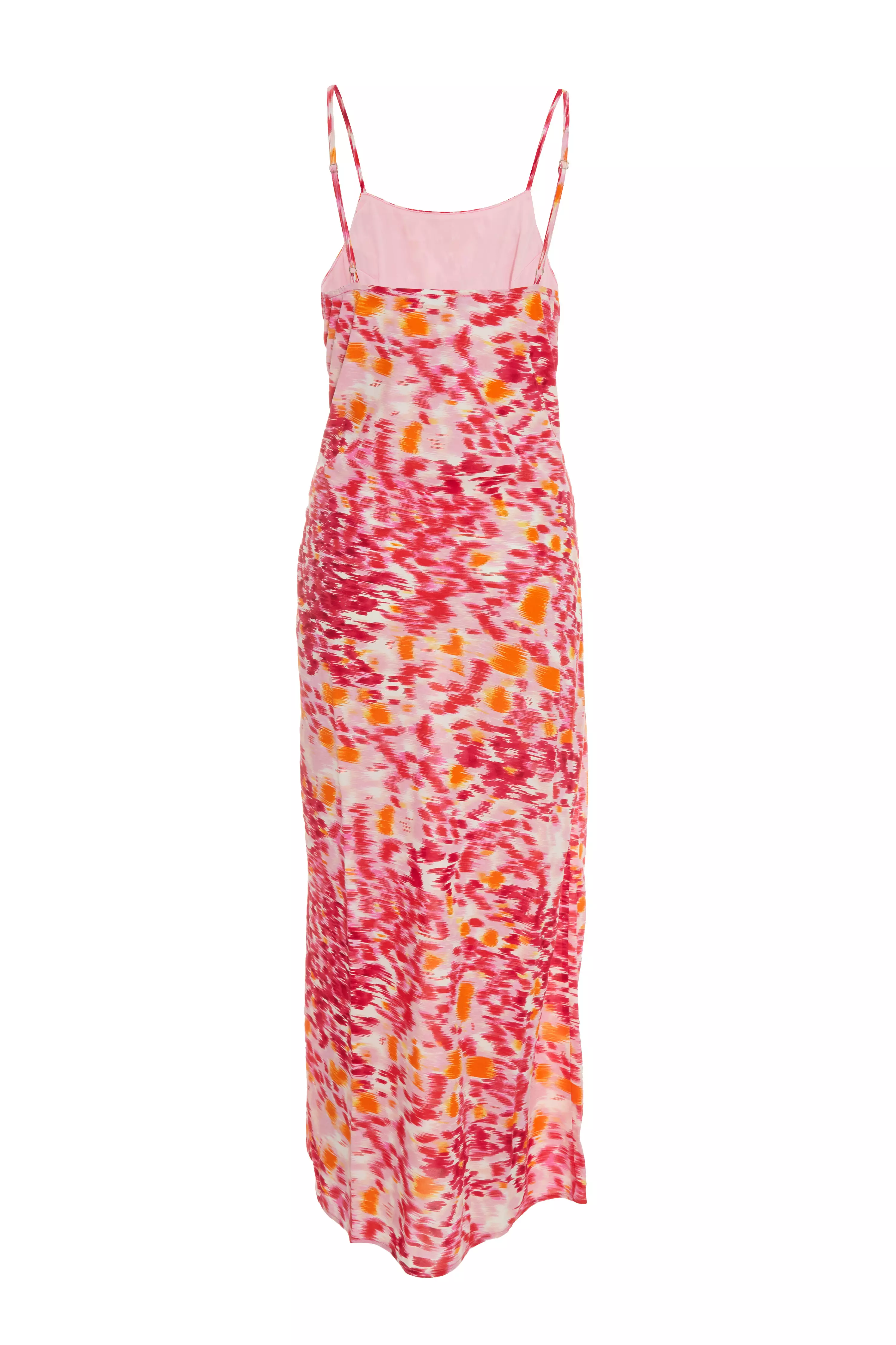 Pink Brush Stroke Midaxi Dress - QUIZ Clothing