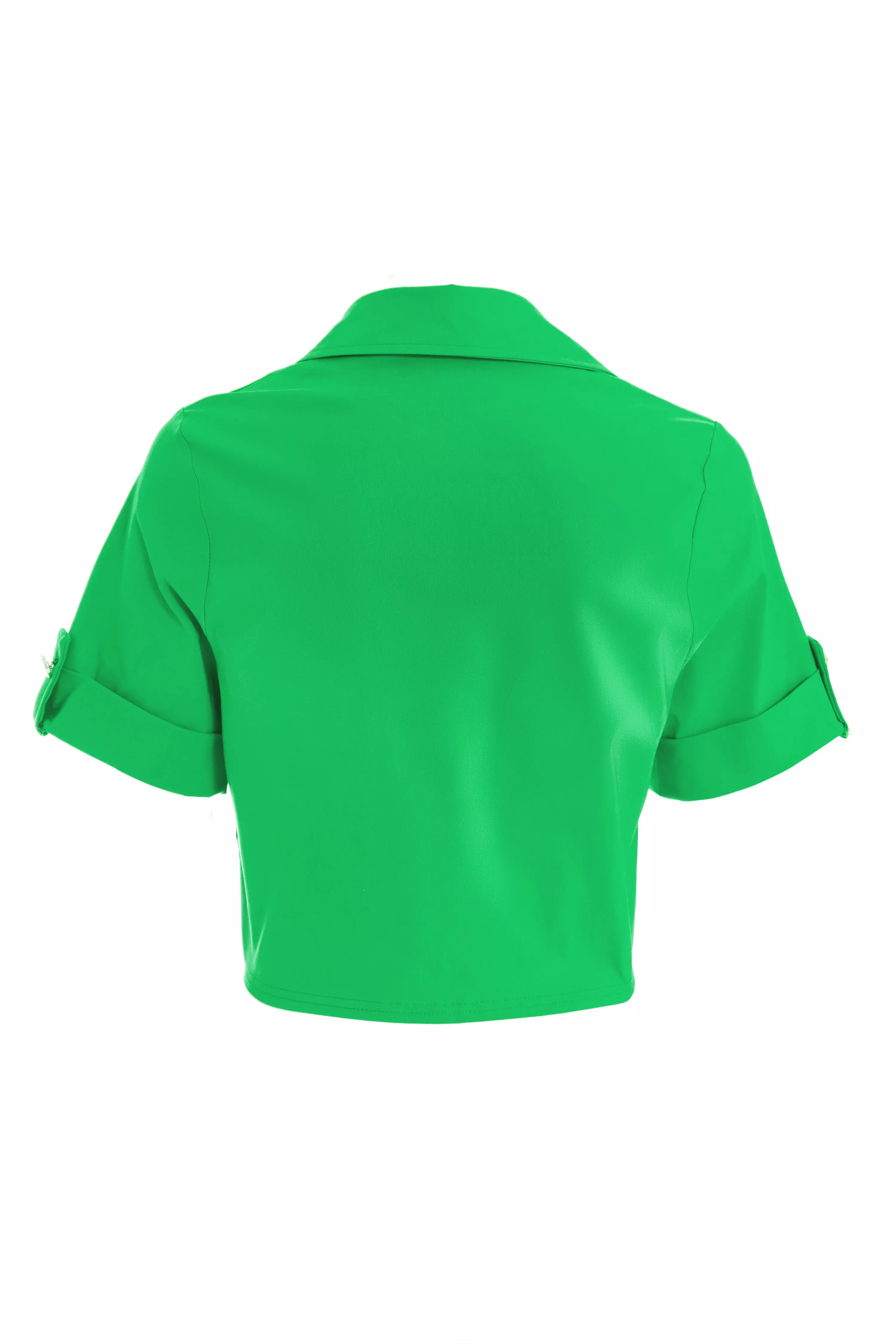 Jade Green Cargo Cropped Jacket - QUIZ Clothing