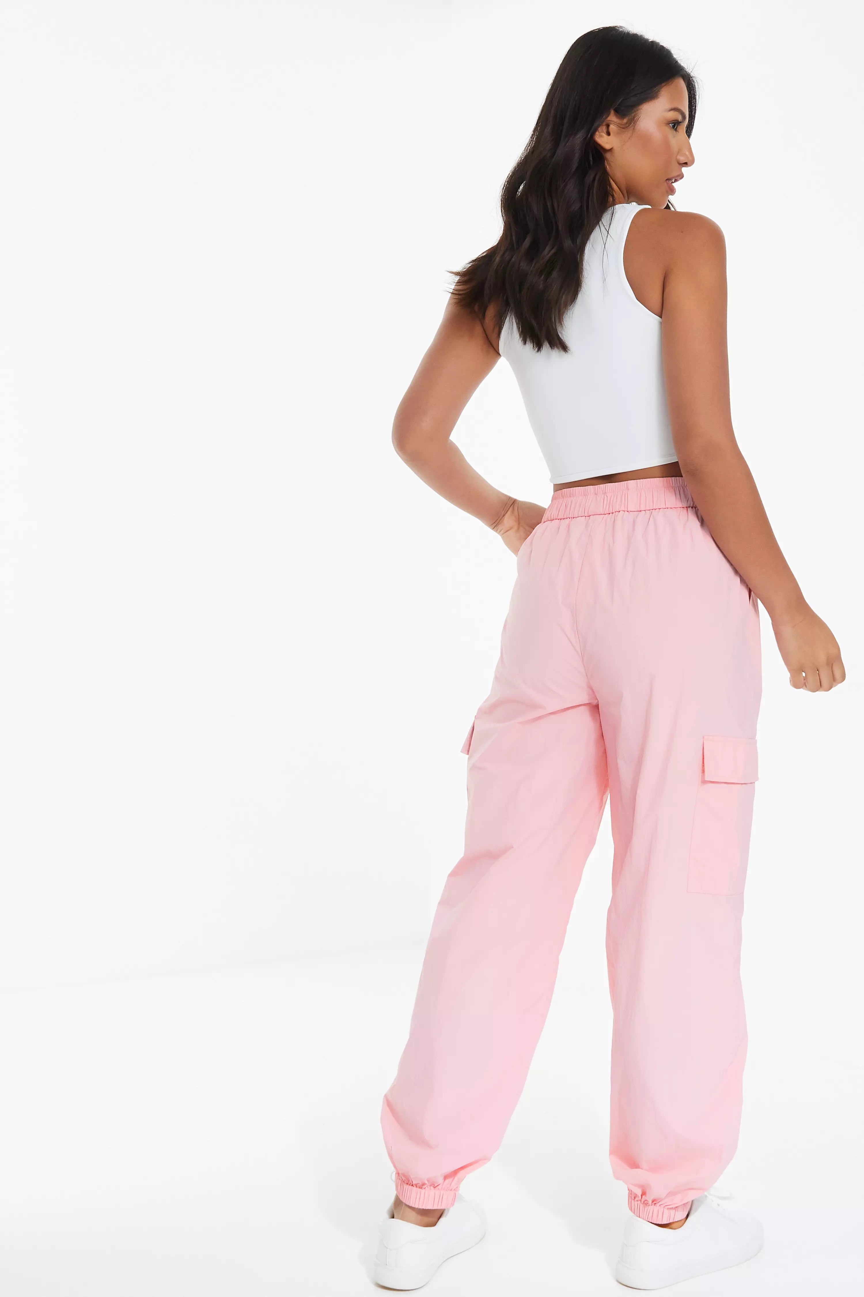 Pink Parachute Cargo Trouser - QUIZ Clothing