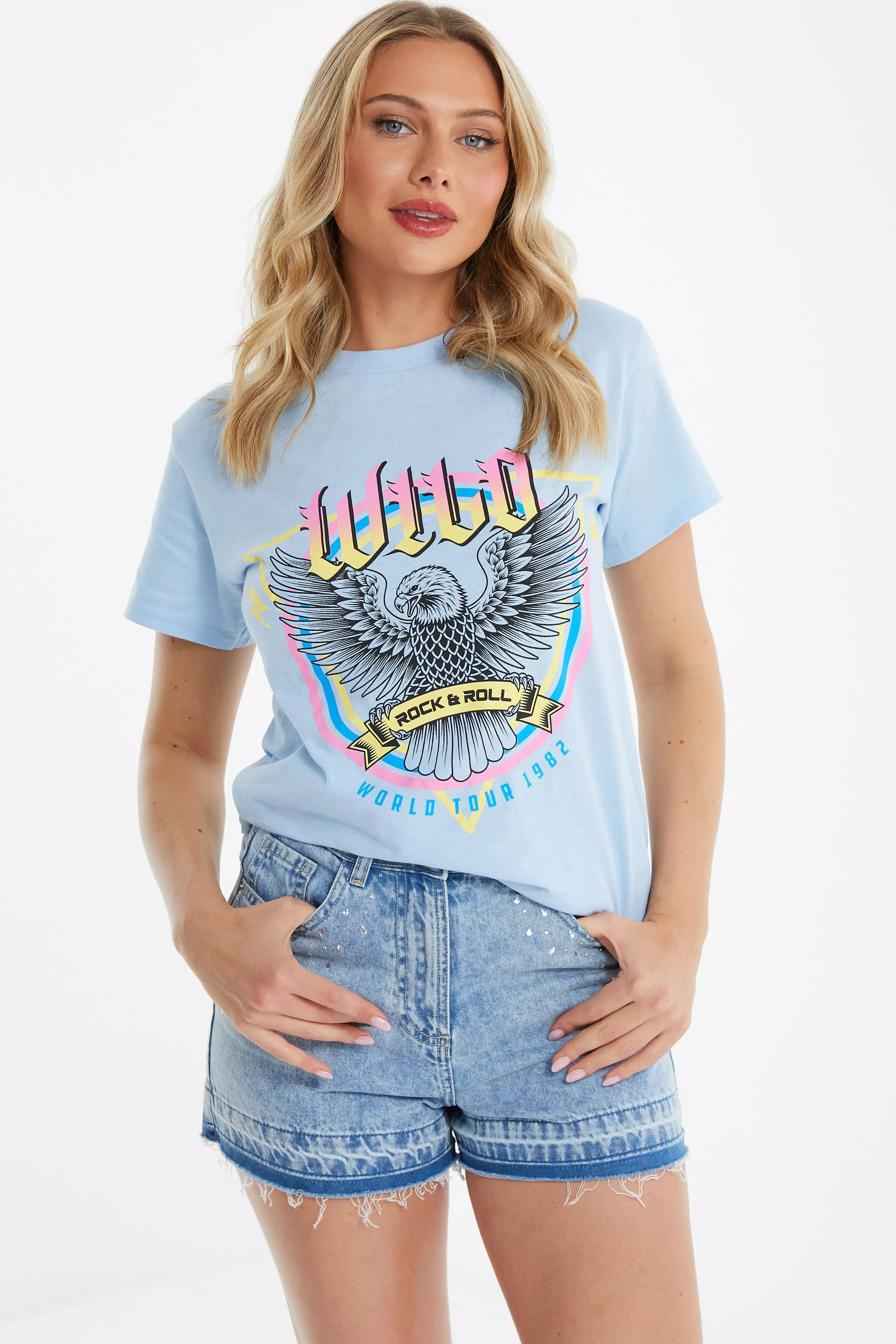 T Shirts | Printed & Slogan Ladies T Shirts | QUIZ
