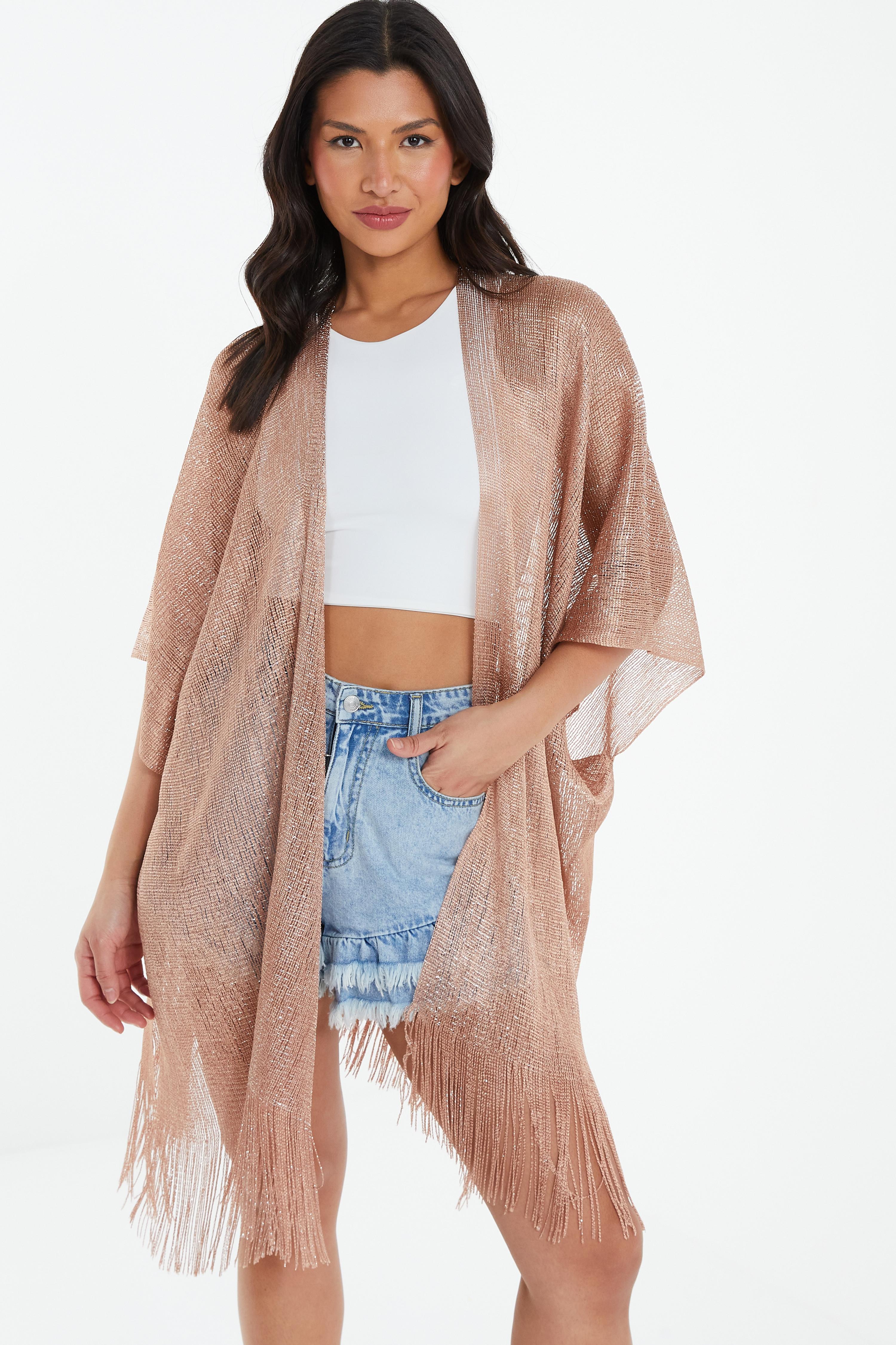 Rose gold kimono outlet jacket