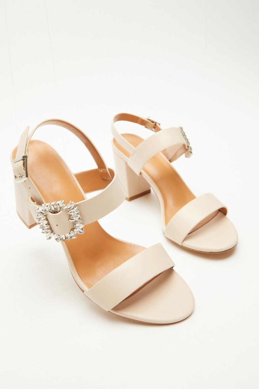 Nude hot sale diamante heels