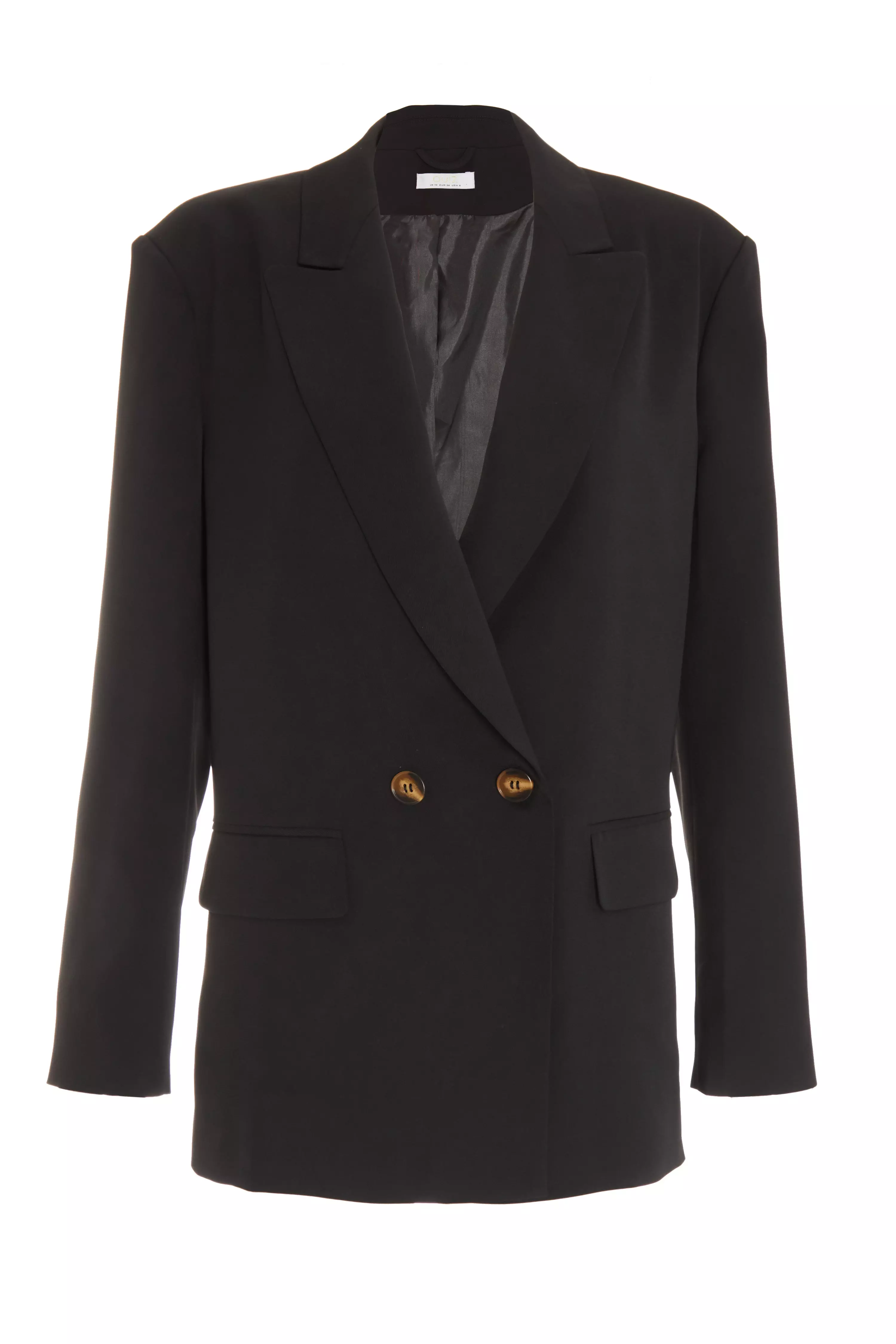 Black Oversized Tailored Blazer QUIZ Clothing