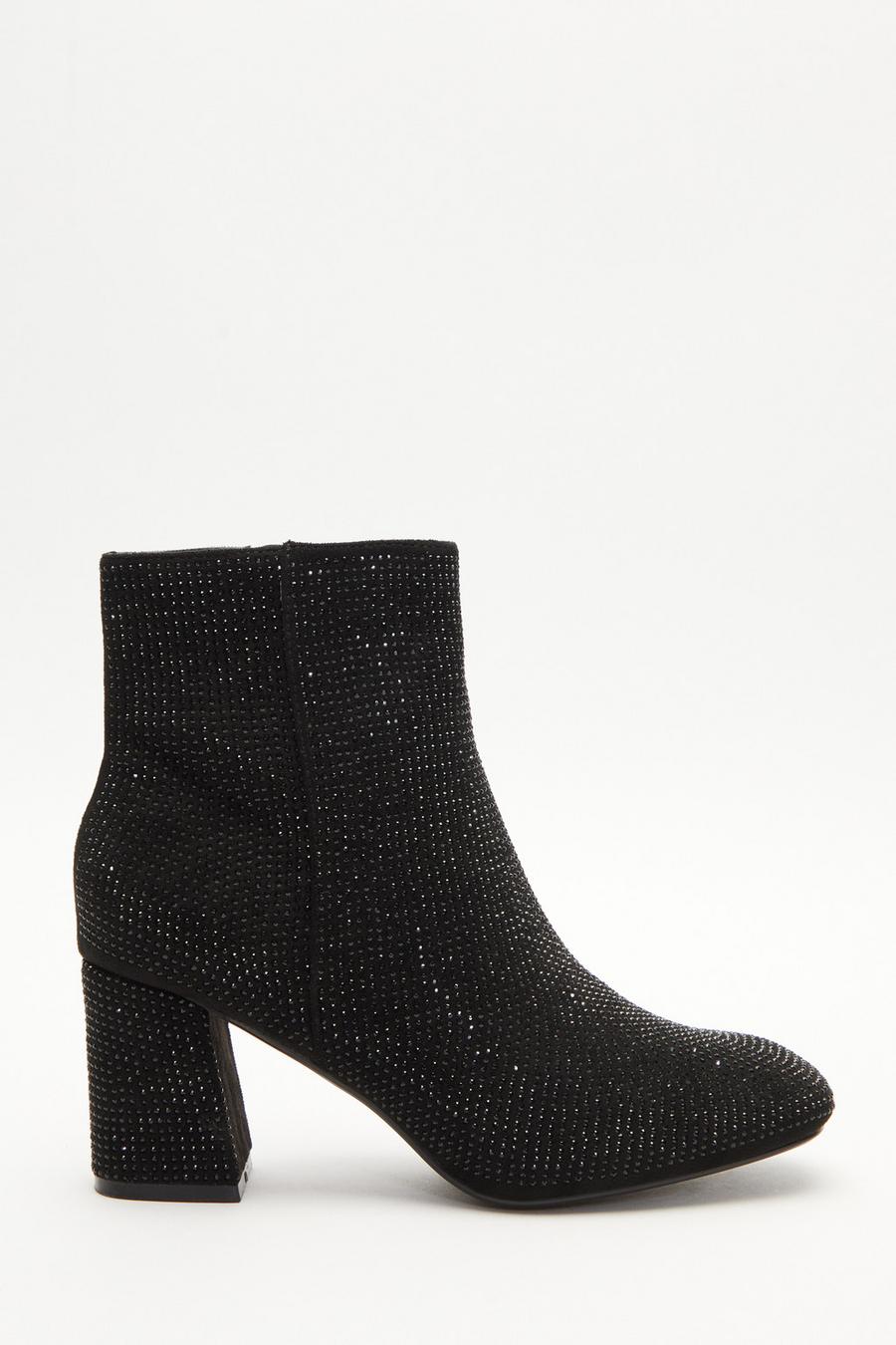 Diamante ankle hot sale boots uk