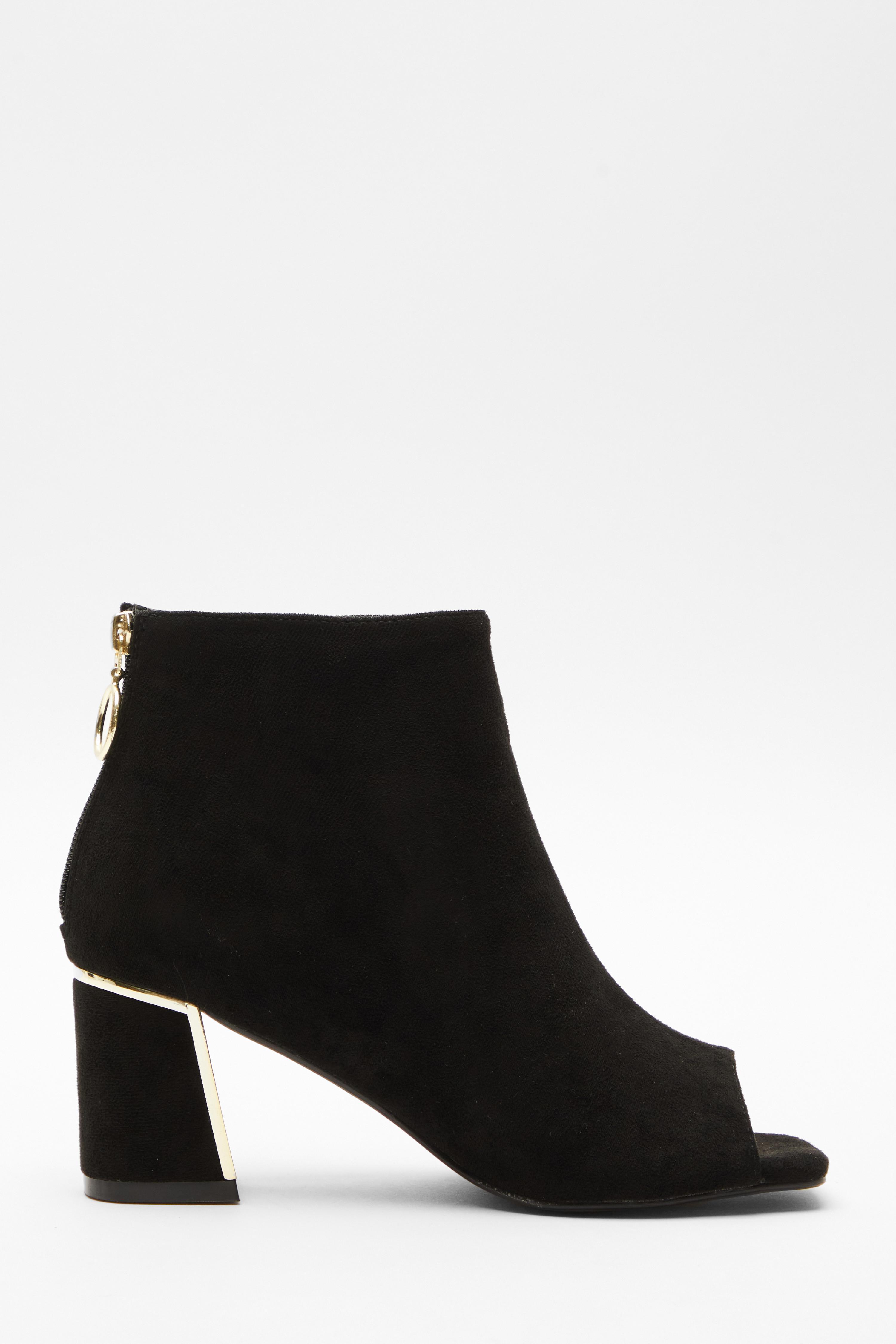 Suede peep toe bootie on sale