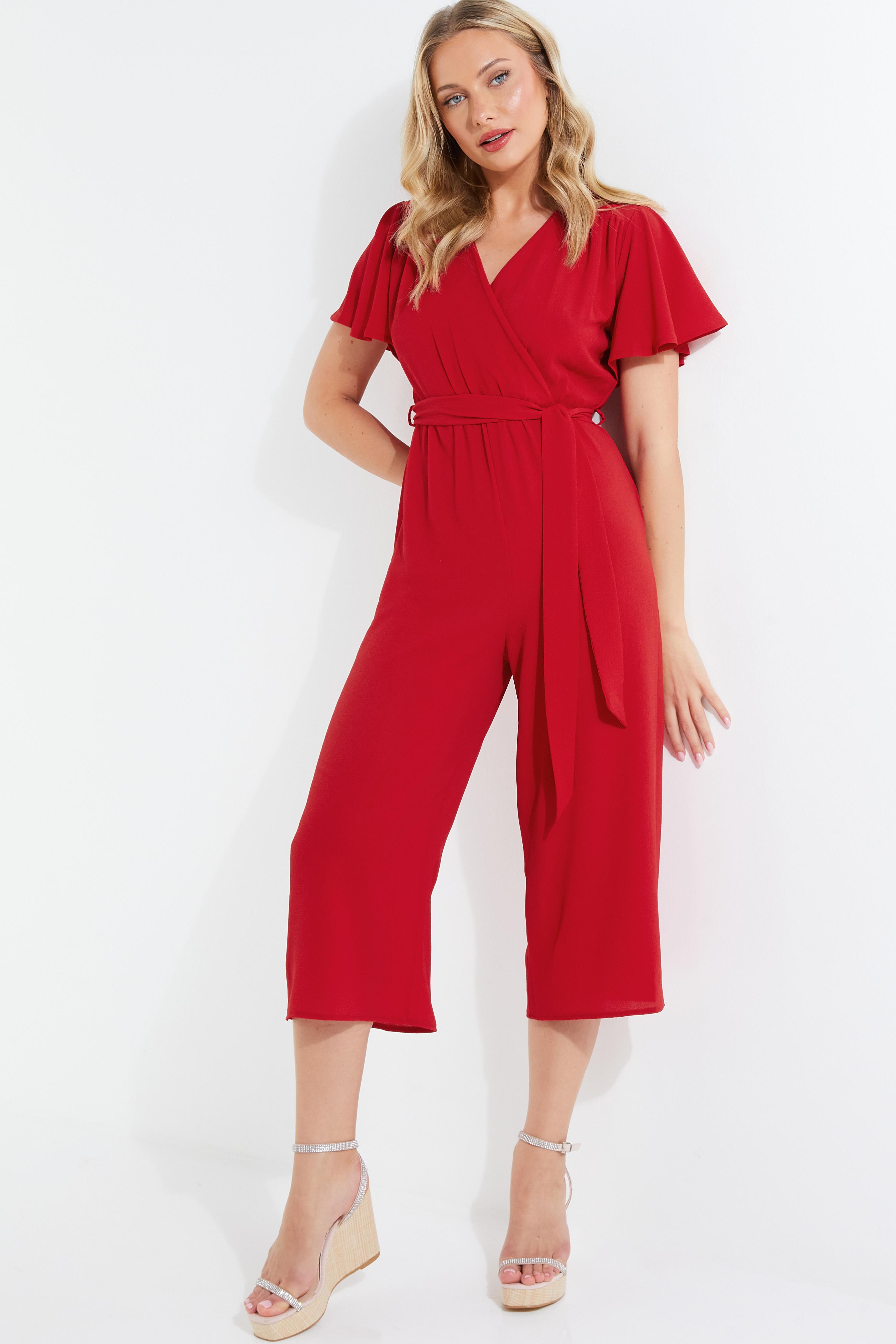 Quiz store red jumpsuit