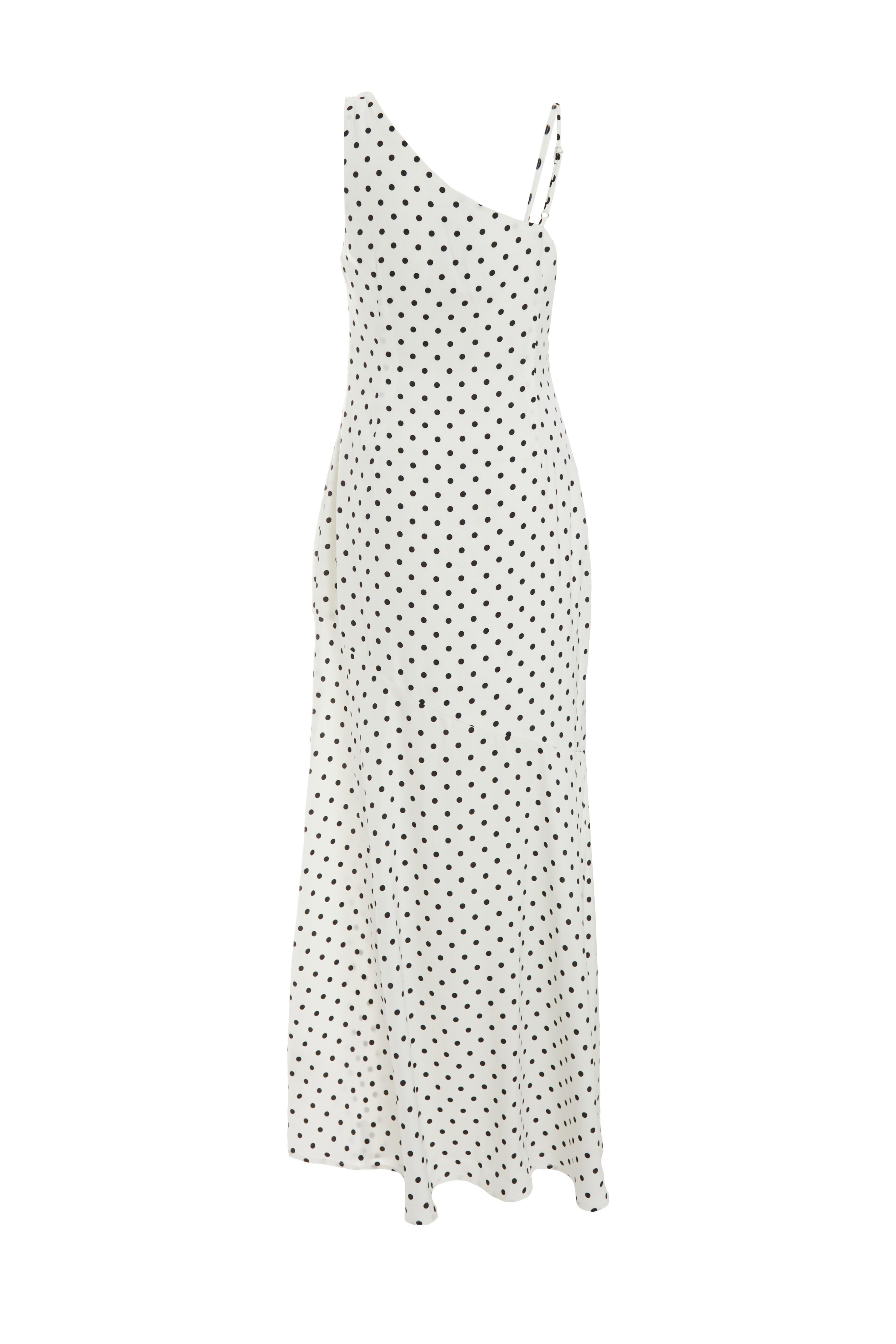 White Polka Dot Maxi Dress