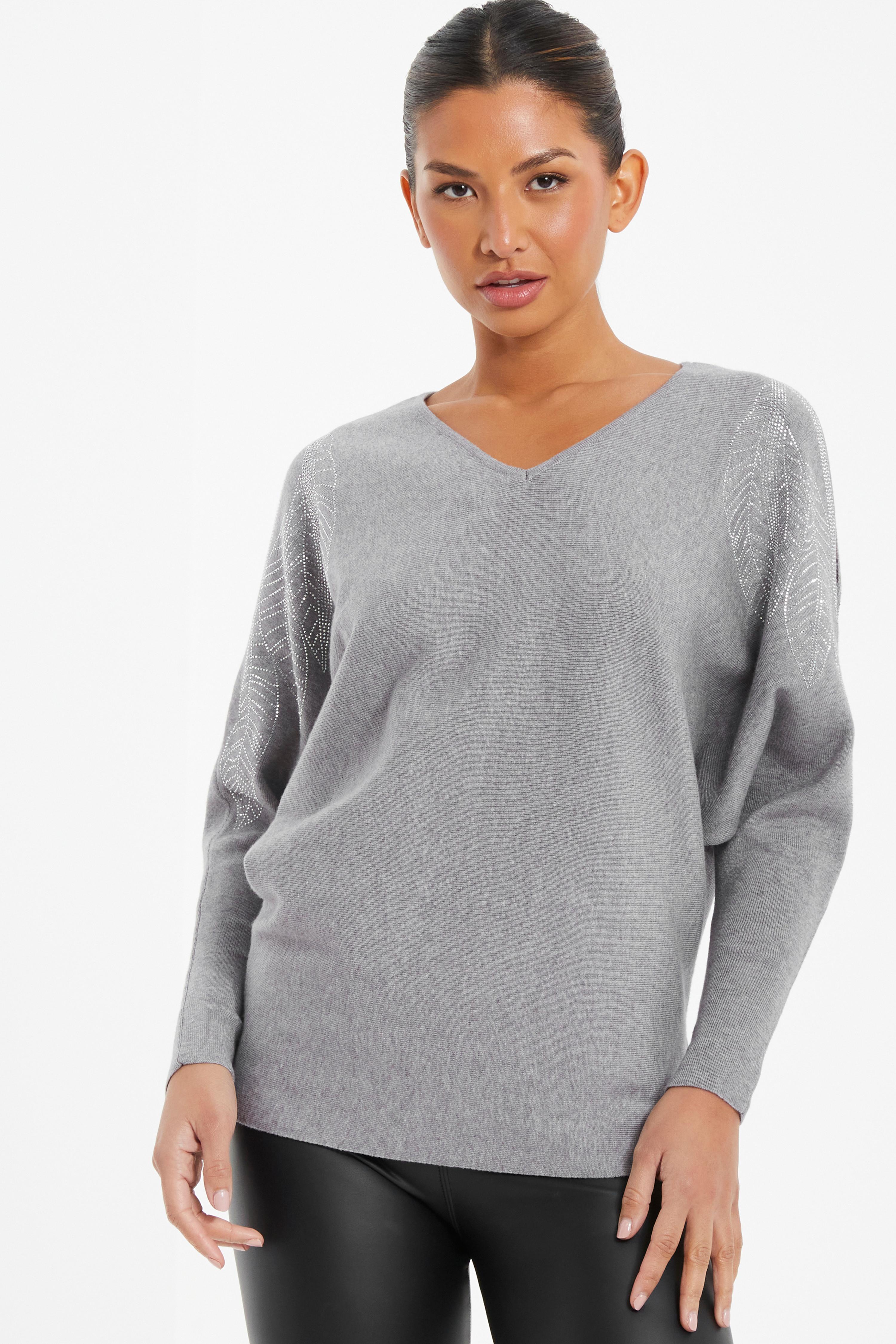 Grey cold shoulder on sale jumper